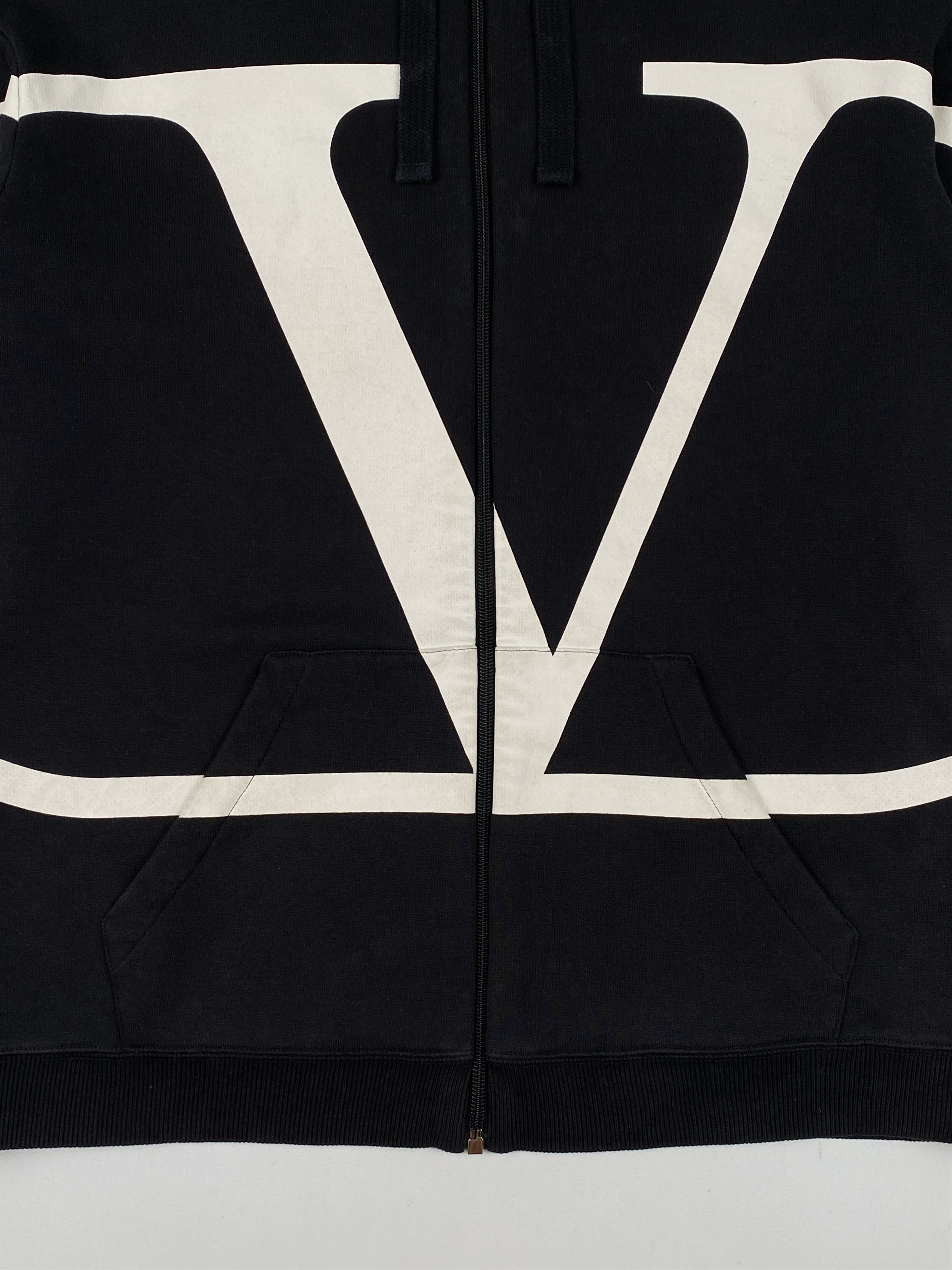Valentino Garavani Go Logo Print Black Zipped Hoodie Size US XS / EU 42 / 0 - 4 Thumbnail