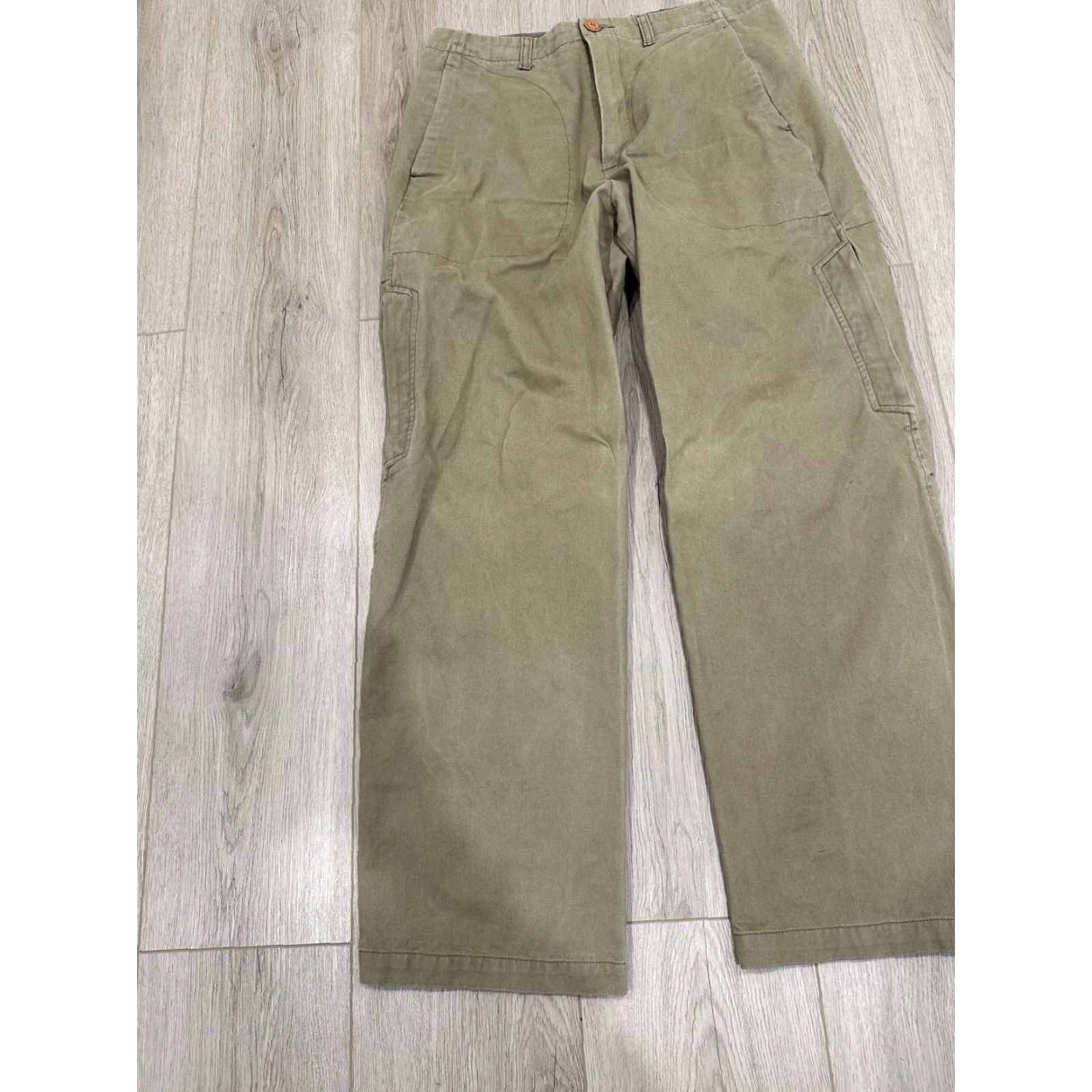Freshjive Freshjive Mens Cargo Pants Khaki Vintage 1990s 30x29 Beig​e Cargo Pocket Regular Waist 30in Cotton 90s Grunge Pants Mens Size US 30 / EU 46 - 3 Thumbnail