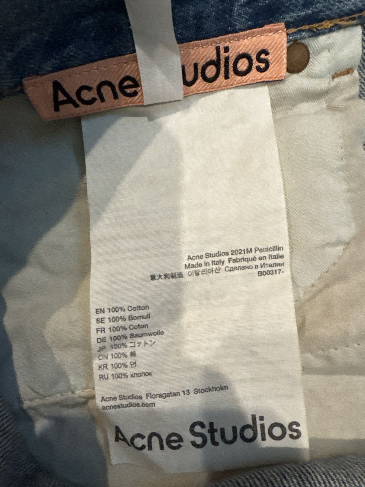 Acne Studios × Designer × Drain Gang Acne Studios 2021m wide leg denim penicillin 32 34 Size US 32 / EU 48 - 5 Thumbnail
