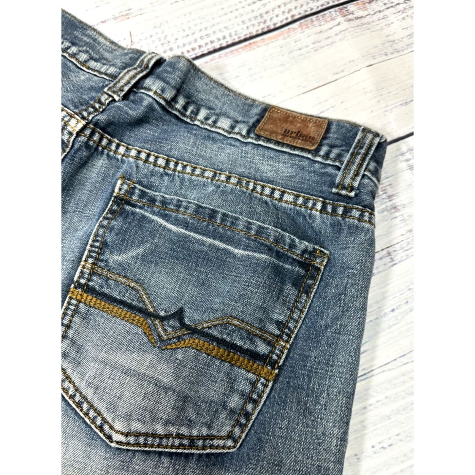Vintage Urban Pipeline Mens Jeans Straight Blue 32 Inseam 28 Cotton Regular Size 32 Blue Straight Leg Jeans Mens Size US 32 / EU 48 - 7 Thumbnail