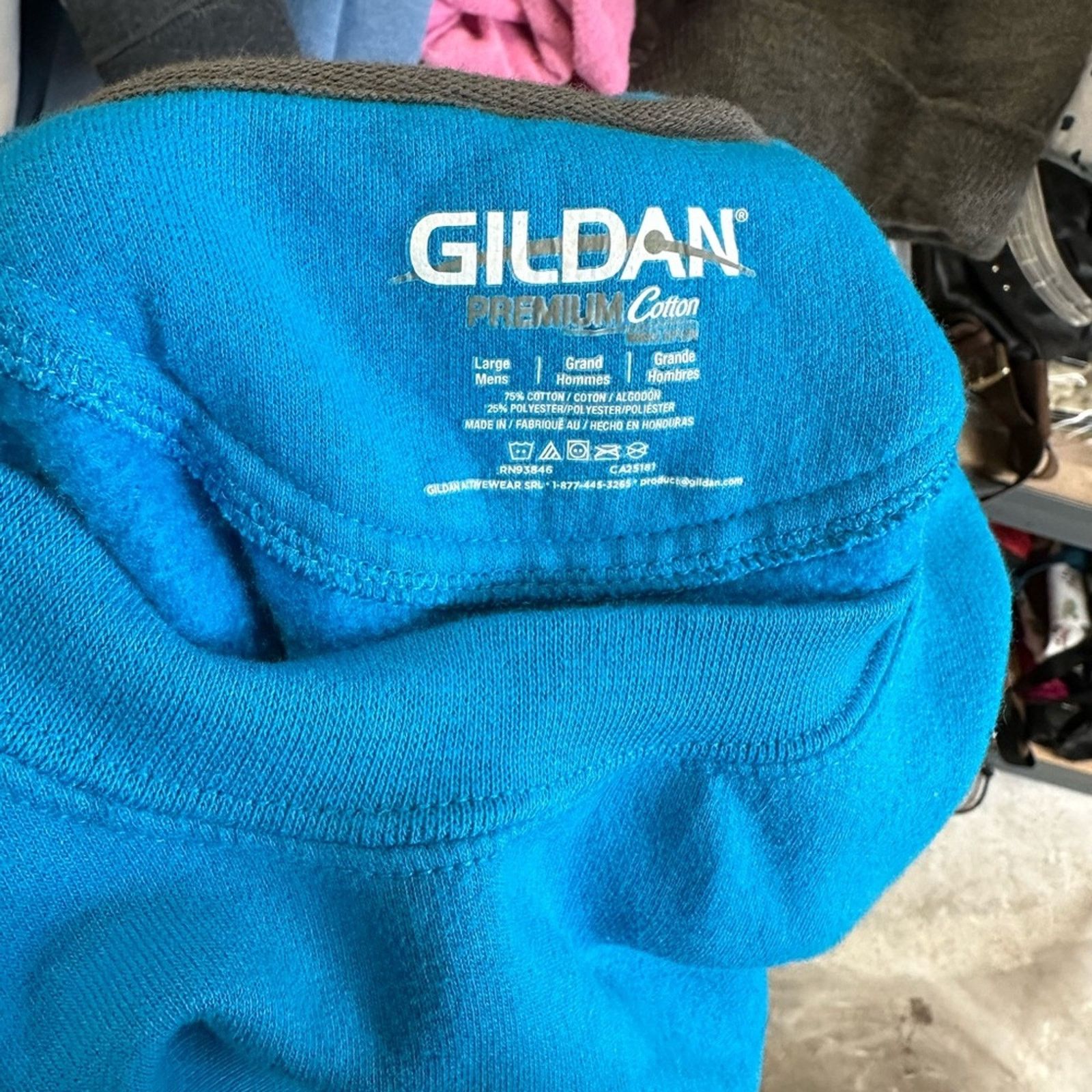 Gildan Bright Blue Sweatshirt Size US L / EU 52-54 / 3 - 2 Thumbnail