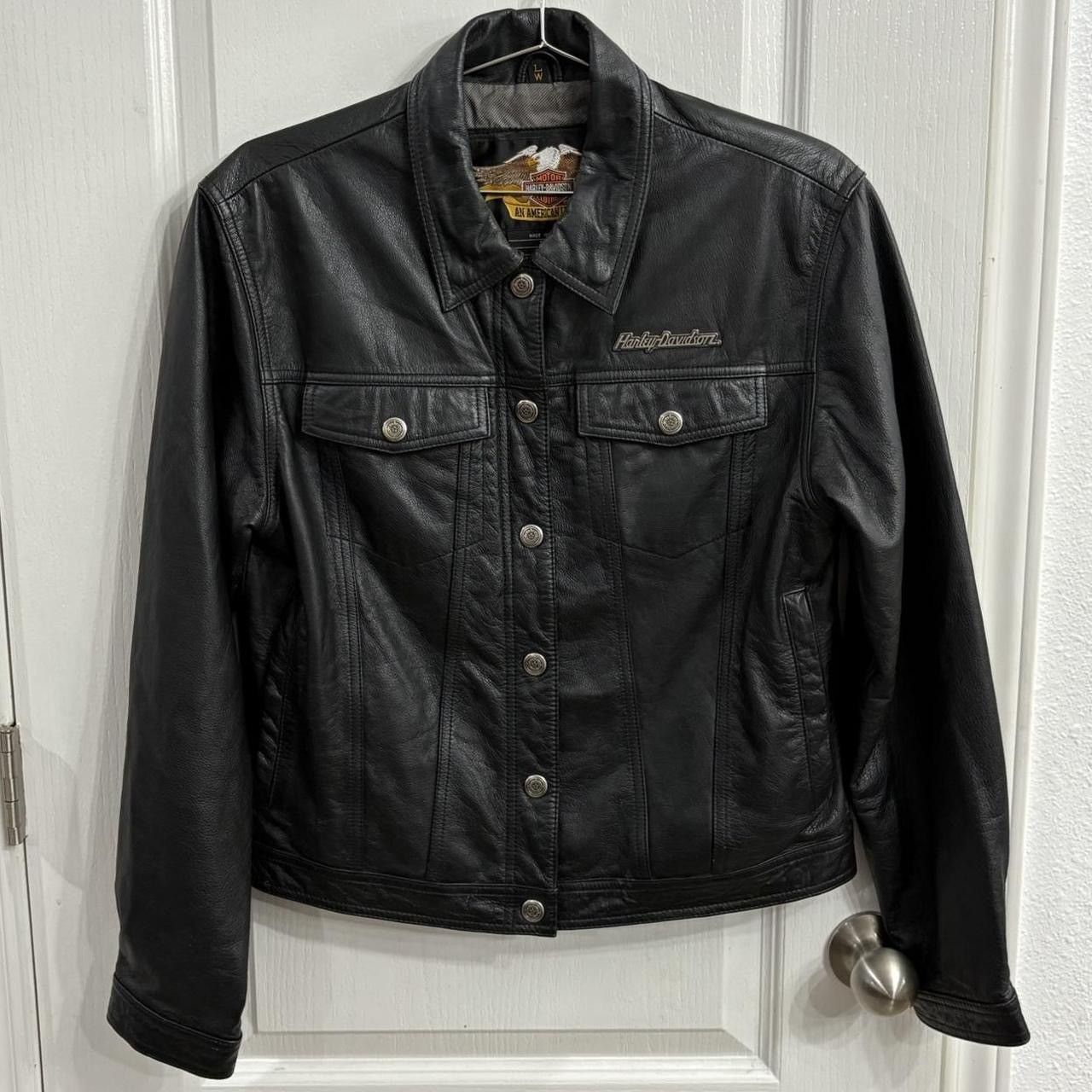 Harley Davidson Harley Davidson leather jacket with red accents Size L / US 10 / IT 46 - 2 Thumbnail