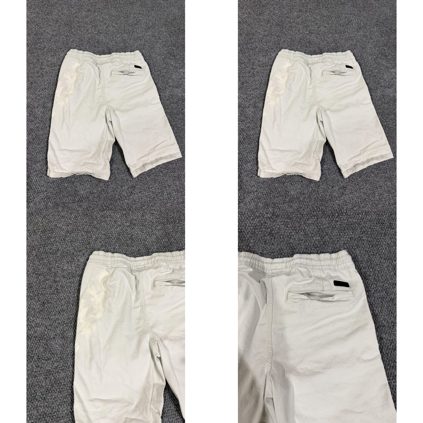 Akademiks VINTAGE Akademiks Cargo Shorts Mens small White Elastic Waist Drawstring Stretch Pockets Size US 29 - 8 Thumbnail