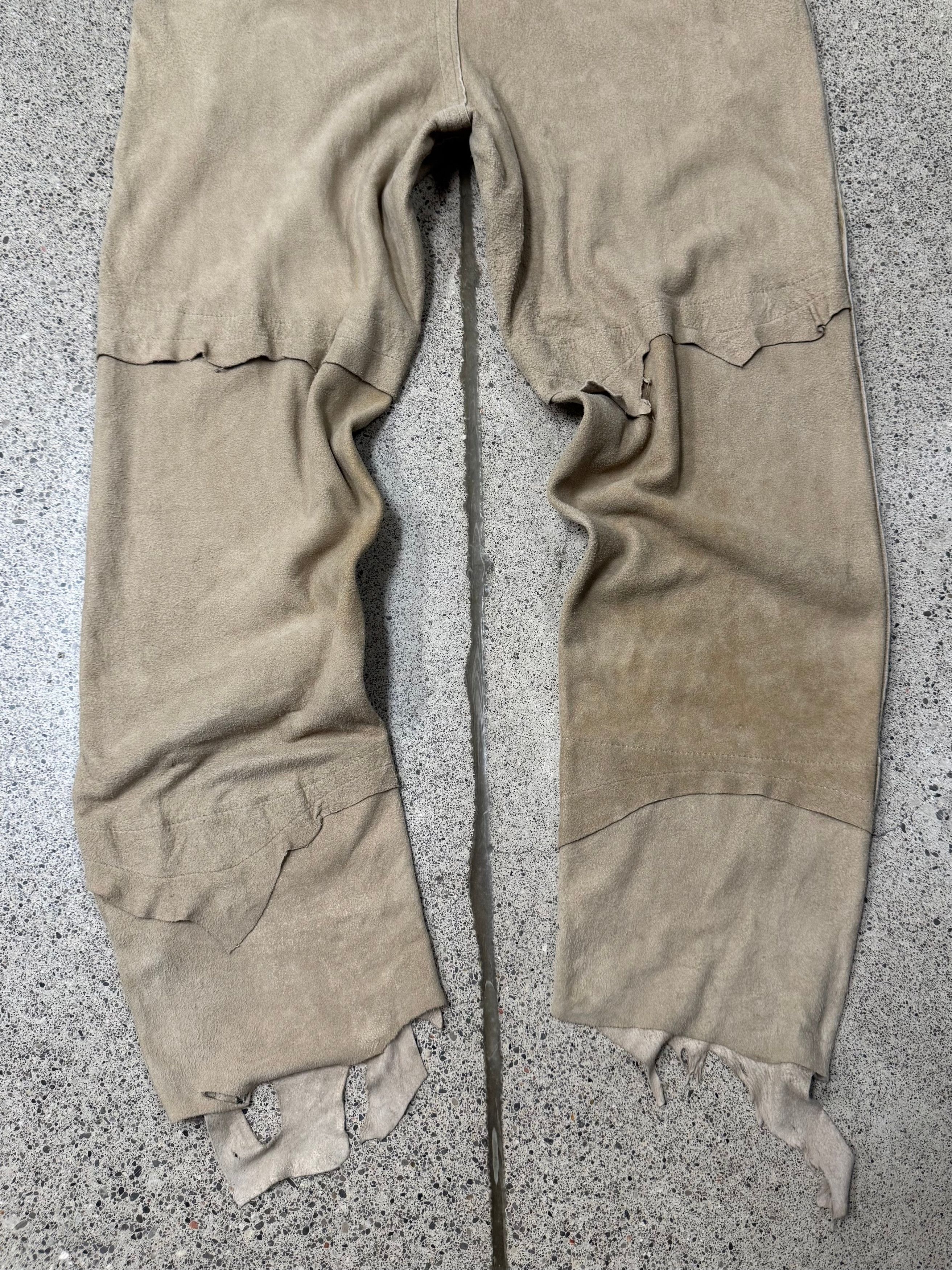 Takahiromiyashita The Soloist. Takahiro Miyashita The Soloist Raw Deerskin Leather Joggers Size US 30 / EU 46 - 5 Thumbnail