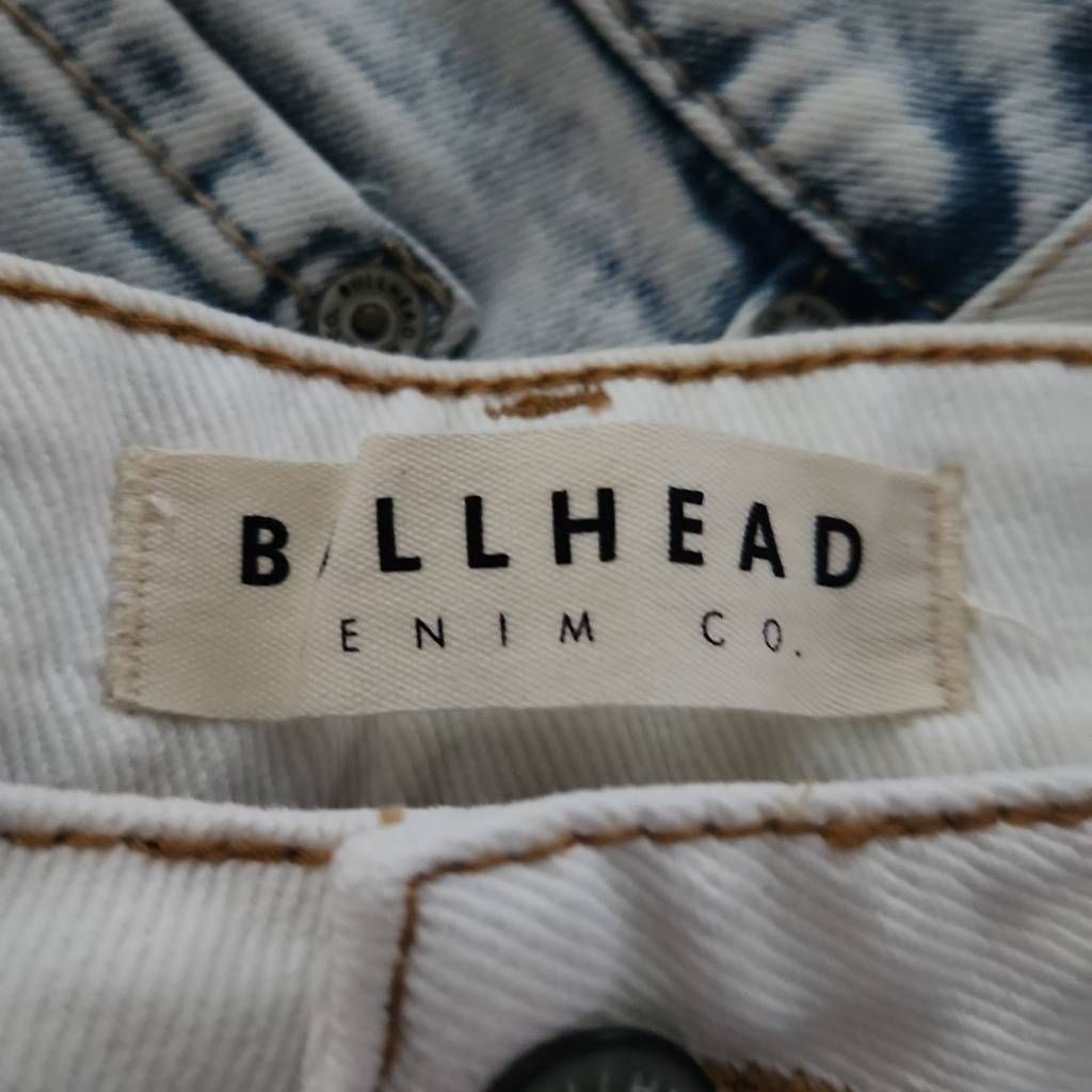 Bullhead Denim Co. Bullhead Denim Women's Size 11 White Lt Blue Button Front Ri Size 32" / US 10 / IT 46 - 2 Thumbnail