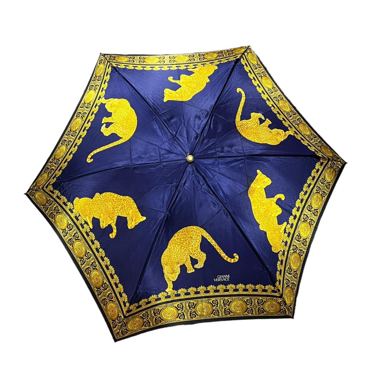 Versace × Vintage VINTAGE GIANNI VERSACE LEOPARD COLLAPSABLE UMBRELLA Size ONE SIZE - 1 Thumbnail