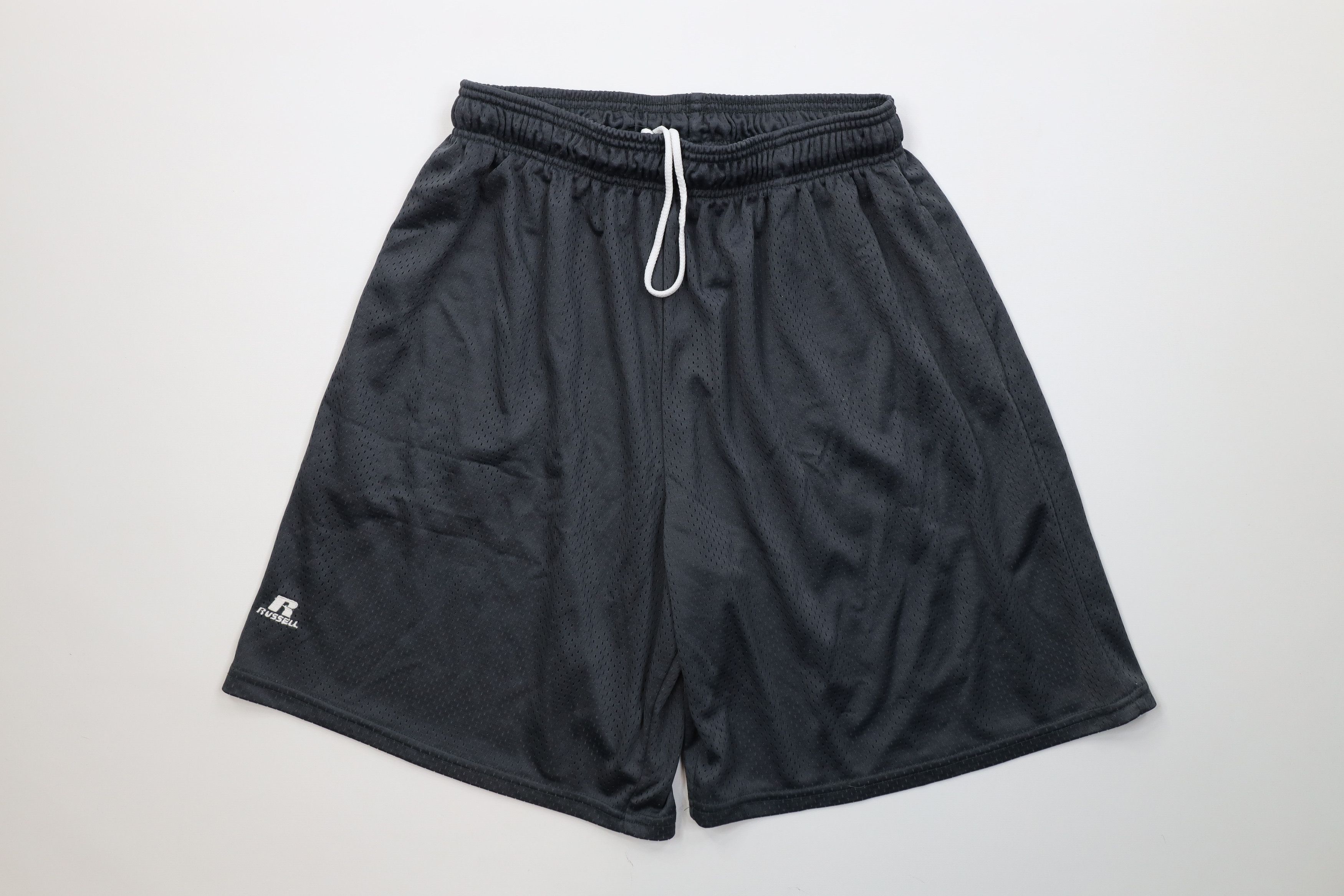 Vintage Russell Athletic Mesh Gym Basketball Shorts Gray