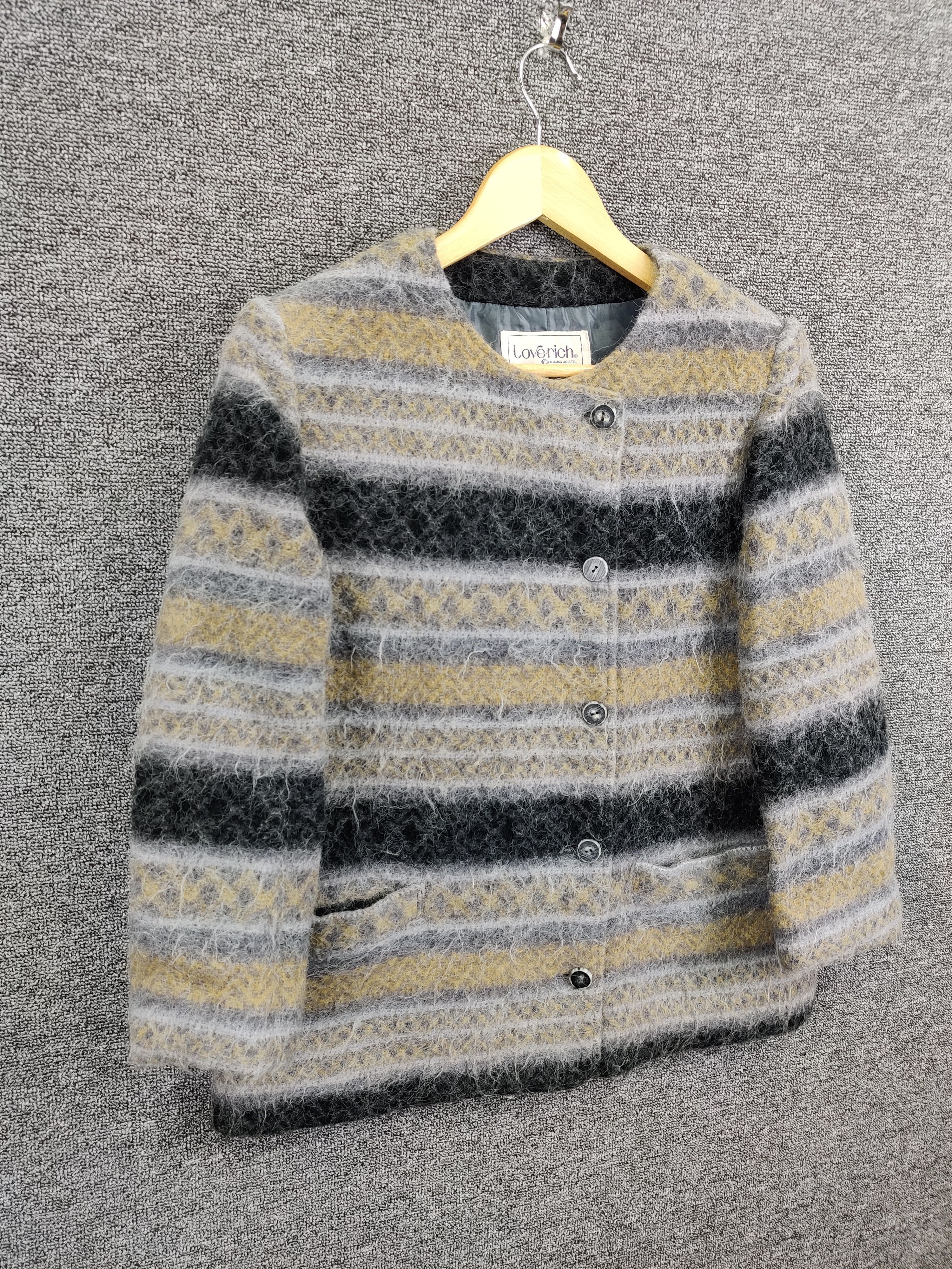 Japanese Brand Love Rich Cardigan Mohair Fair Isle Button Ups Size US M / EU 48-50 / 2 - 5 Thumbnail