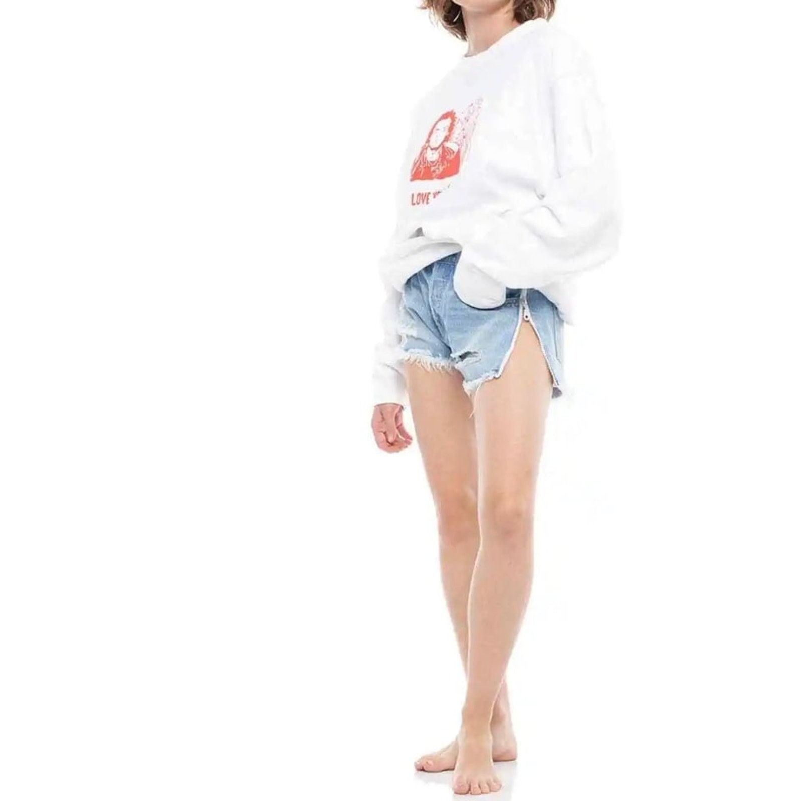 Sandrine Rose Sandrine Rose Womens Cut Off Shorts Side Zippers Size 28 Size 28" / US 6 / IT 42 - 3 Thumbnail