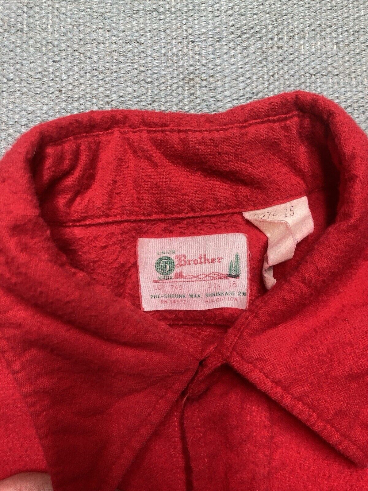 FiveBrother × Vintage 60s five brother chamois flannel work shirt brushed cotton M Size US M / EU 48-50 / 2 - 4 Thumbnail