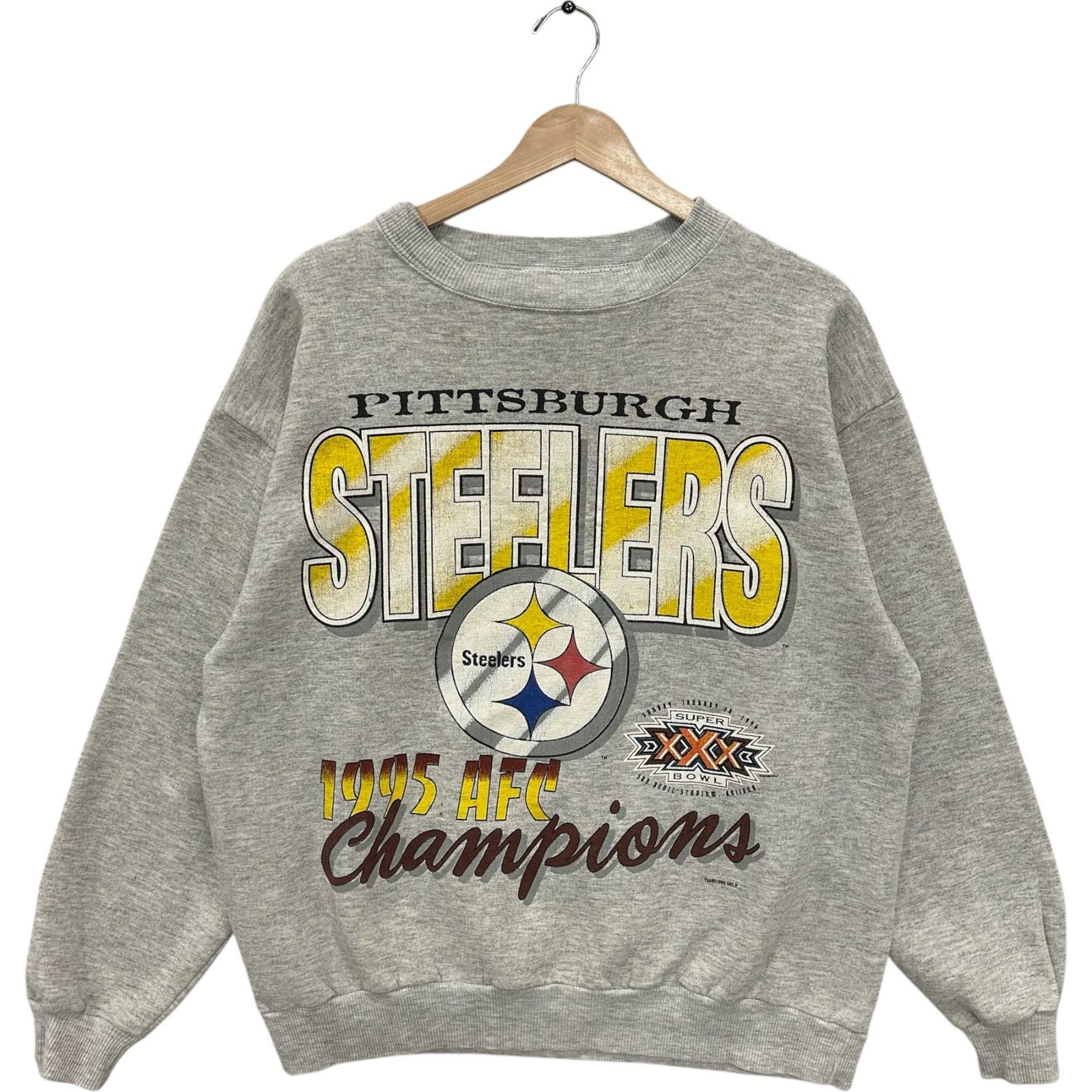 Vintage Vintage Pittsburgh Steelers AFC Champions NFL Crewneck '95 L Size US L / EU 52-54 / 3 - 1 Thumbnail