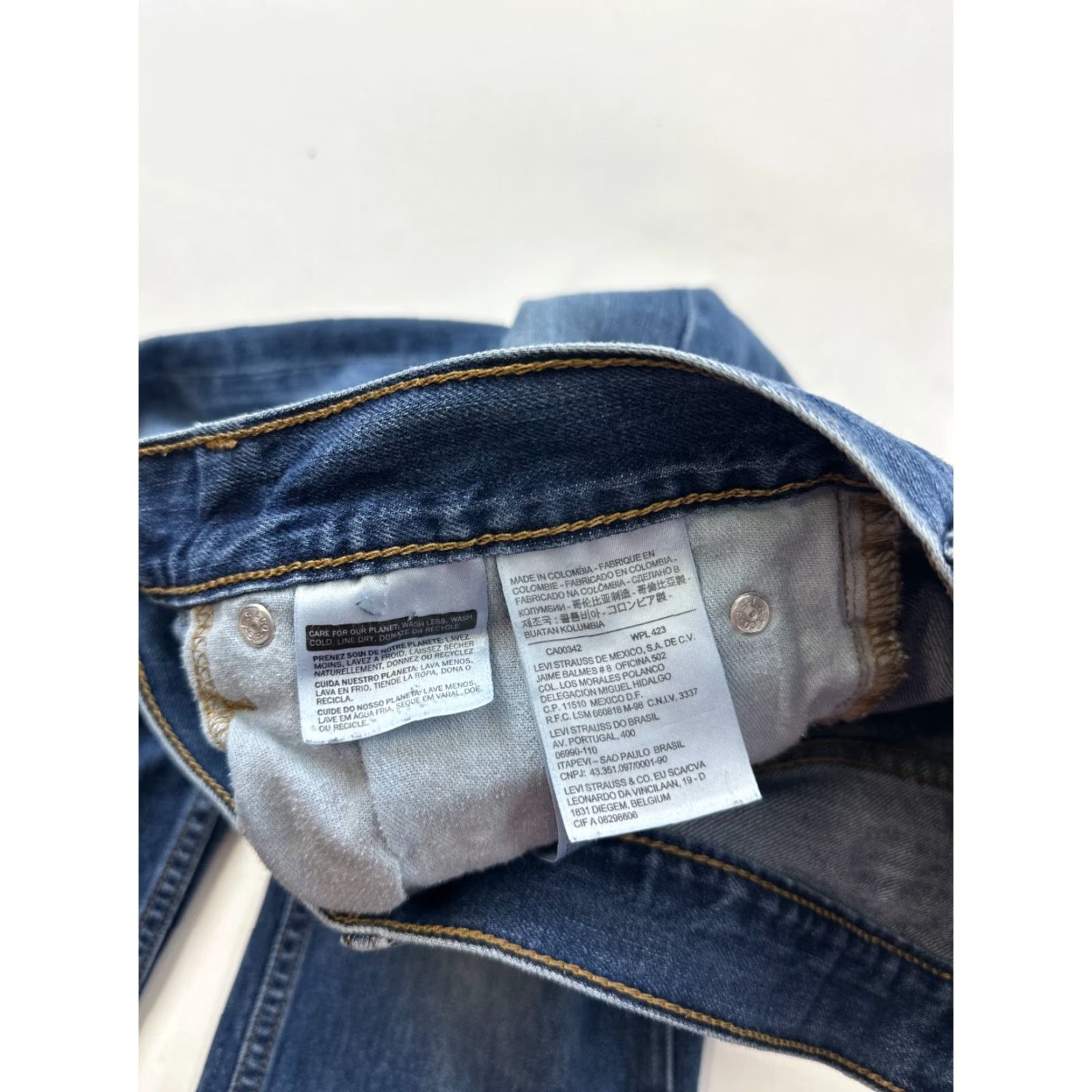 Levi's Levi's 511 Jeans Mens 32x32 Blue Denim Stretch Regular Fit Straight Leg 5-Pocket Button Closure Size US 32 / EU 48 - 6 Thumbnail