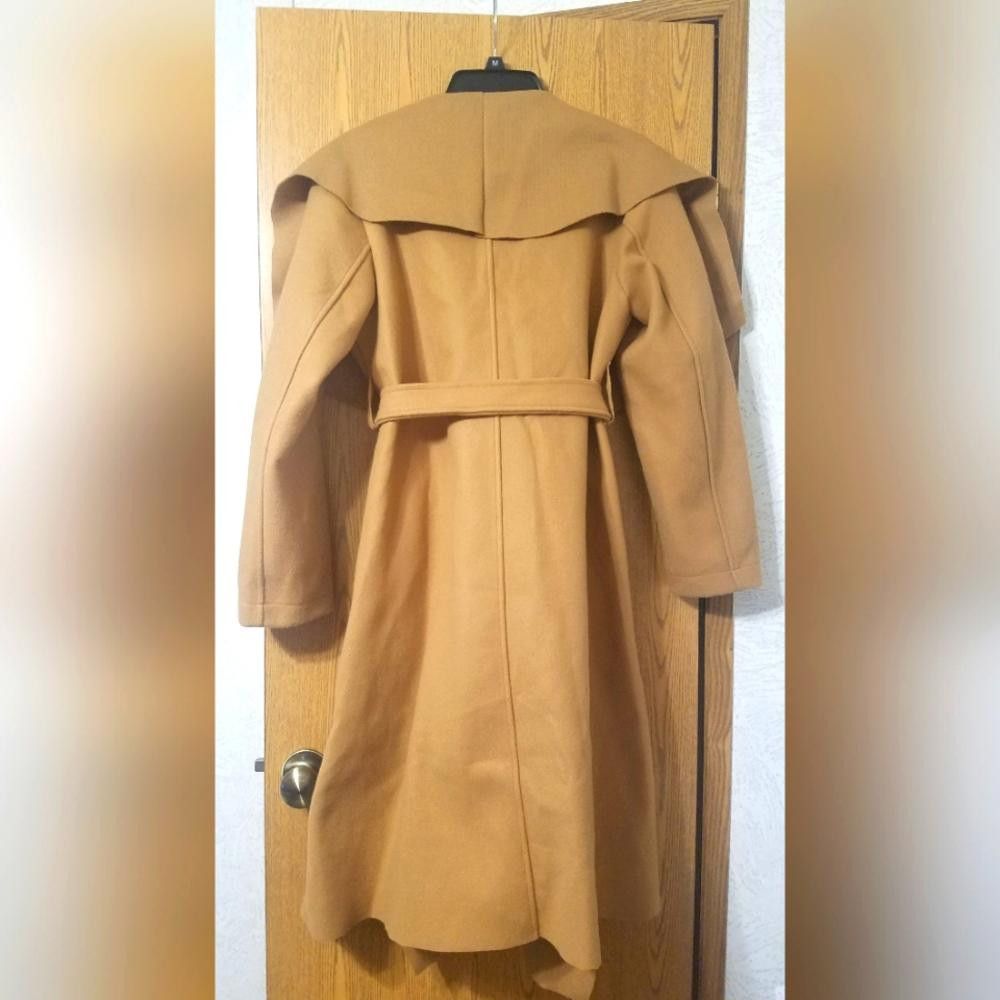 Boohoo Boohoo Chic Tan Wrap Coat Size 12 Size XL / US 12-14 / IT 48-50 - 2 Thumbnail