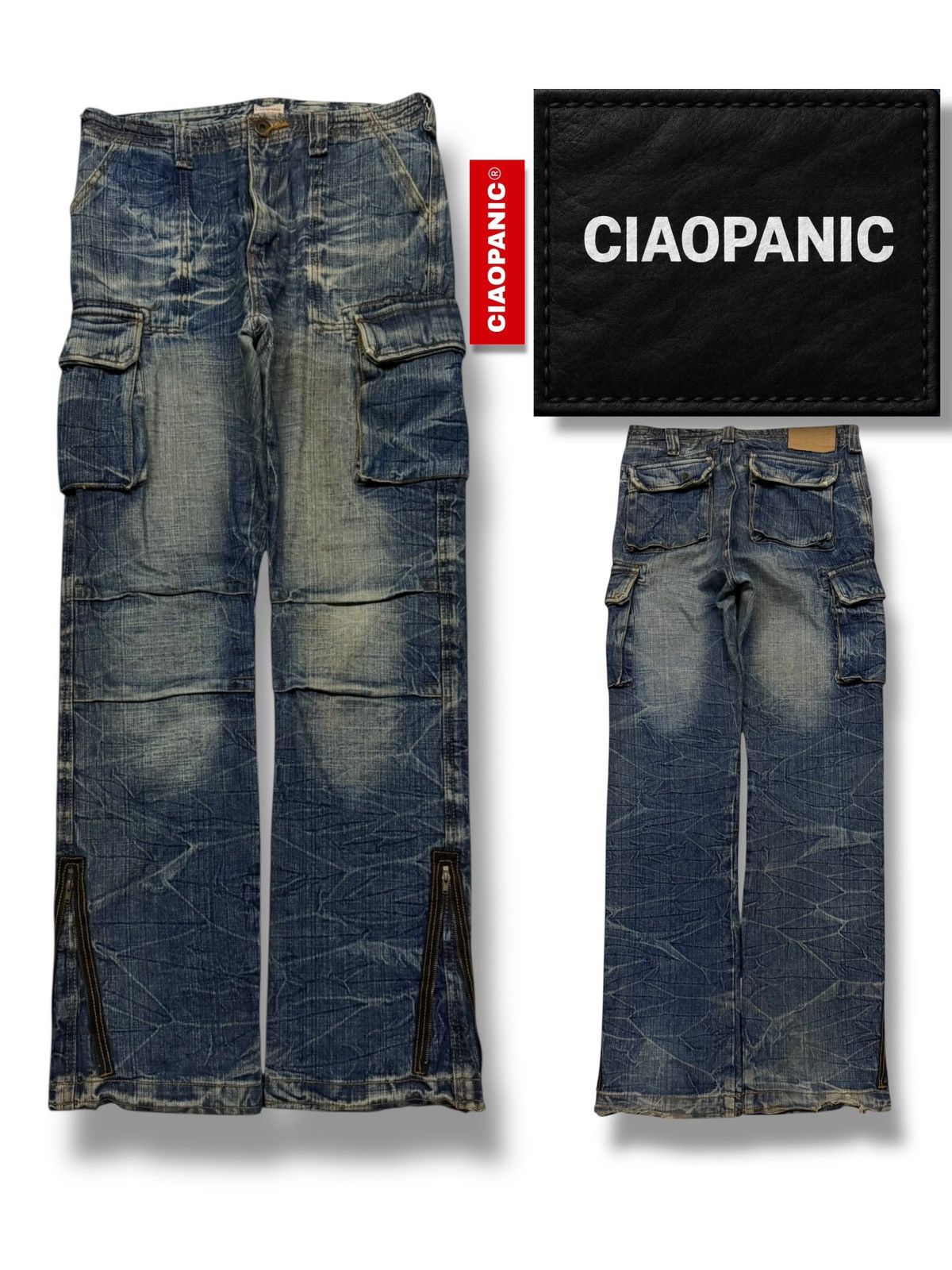 Ciaopanic Vintage 00s Ciaopanic Japanese Cargo Denim Jeans | W31 Size US 31 - 1 Thumbnail