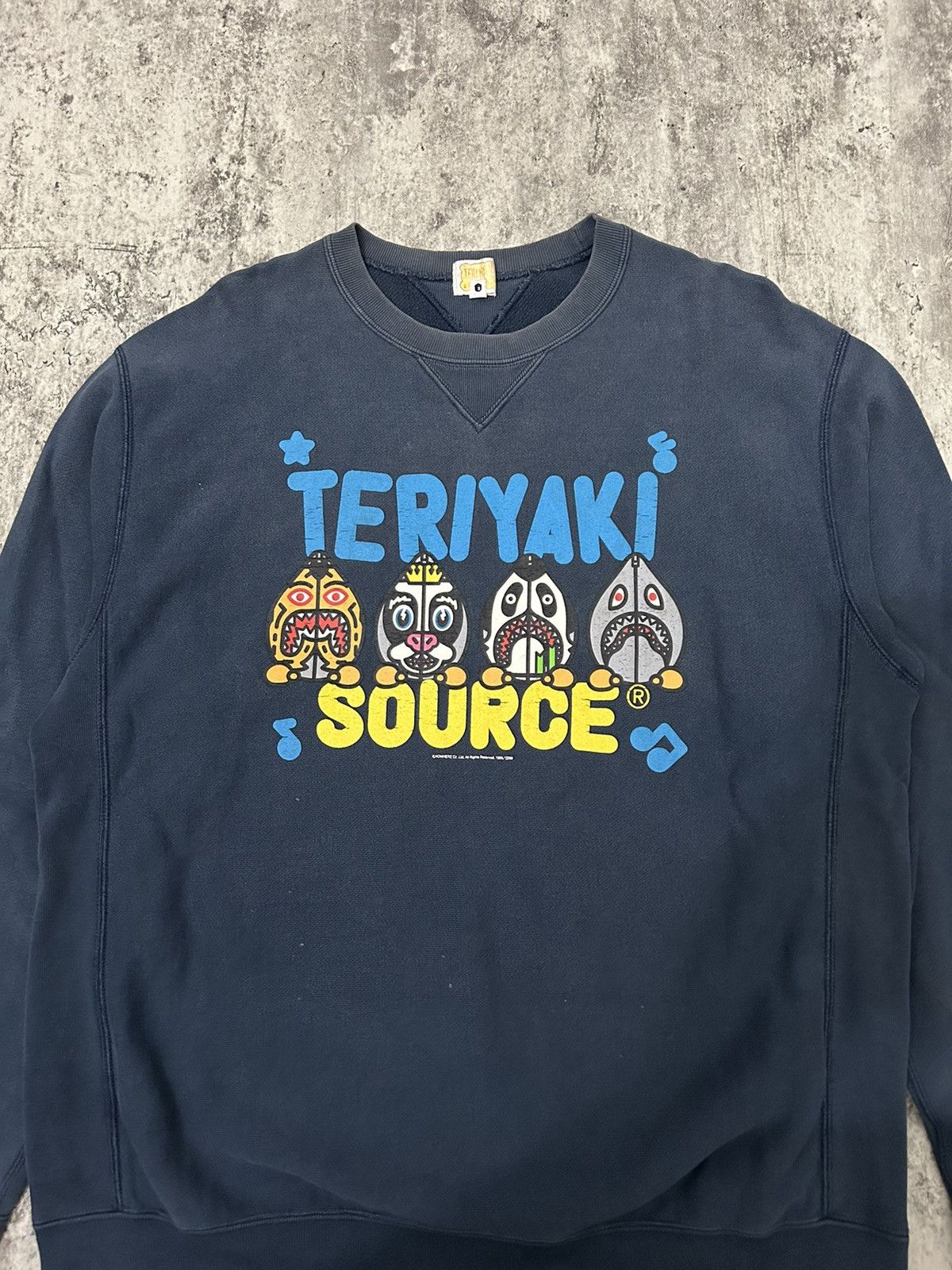 Bape 2009 Bape Teriyaki Source Sun Faded Sweatshirt Size US M / EU 48-50 / 2 - 3 Thumbnail