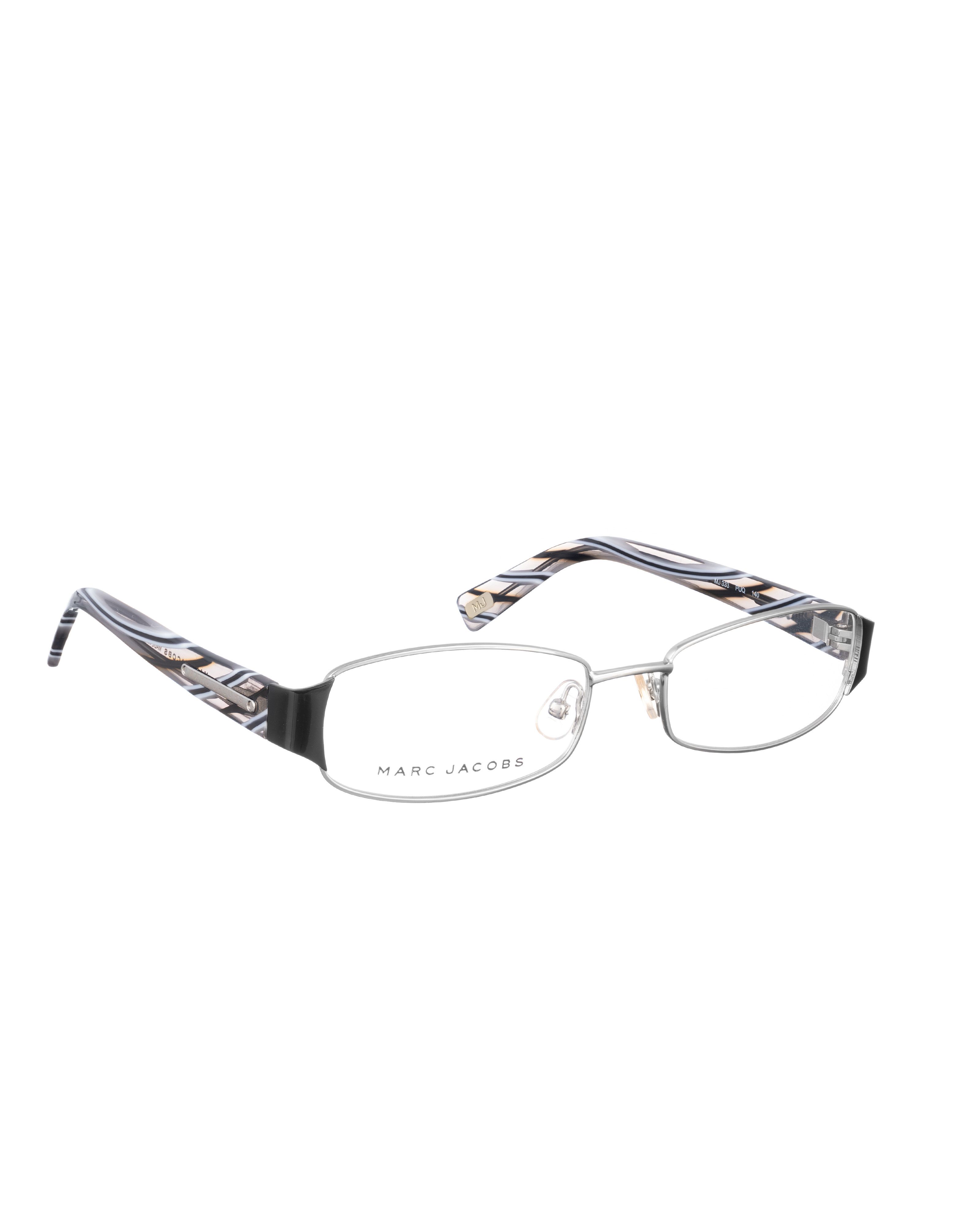 Marc Jacobs Marc Jacobs 90s Black & Grey Stripes Halfrim Glasses Size ONE SIZE - 3 Thumbnail