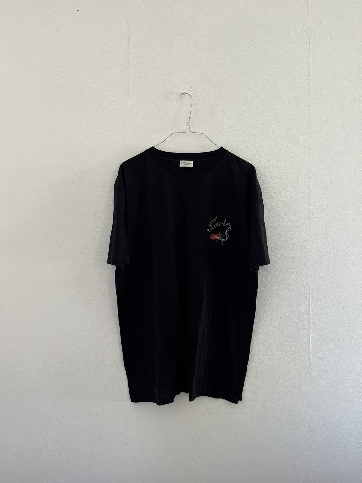 トップス Salnt Laurent No smoking lip Tee Saint Laurent No Smoking Crew Neck T-Shirt w/ Tags - Size S