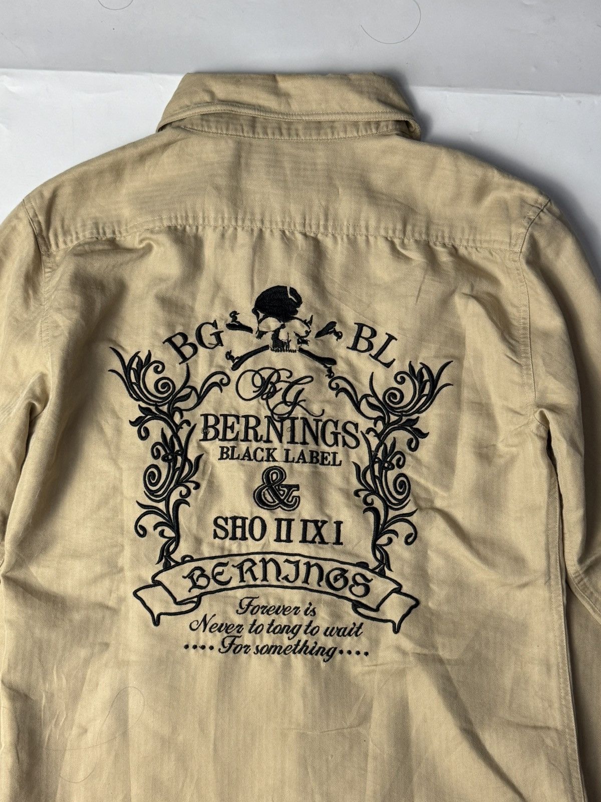If Six Was Nine × Japanese Brand × Le Grande Bleu (L.G.B.) Japanese Bernings Sho Poem Skulls Shirt ifsix lgb styled Size US M / EU 48-50 / 2 - 4 Thumbnail
