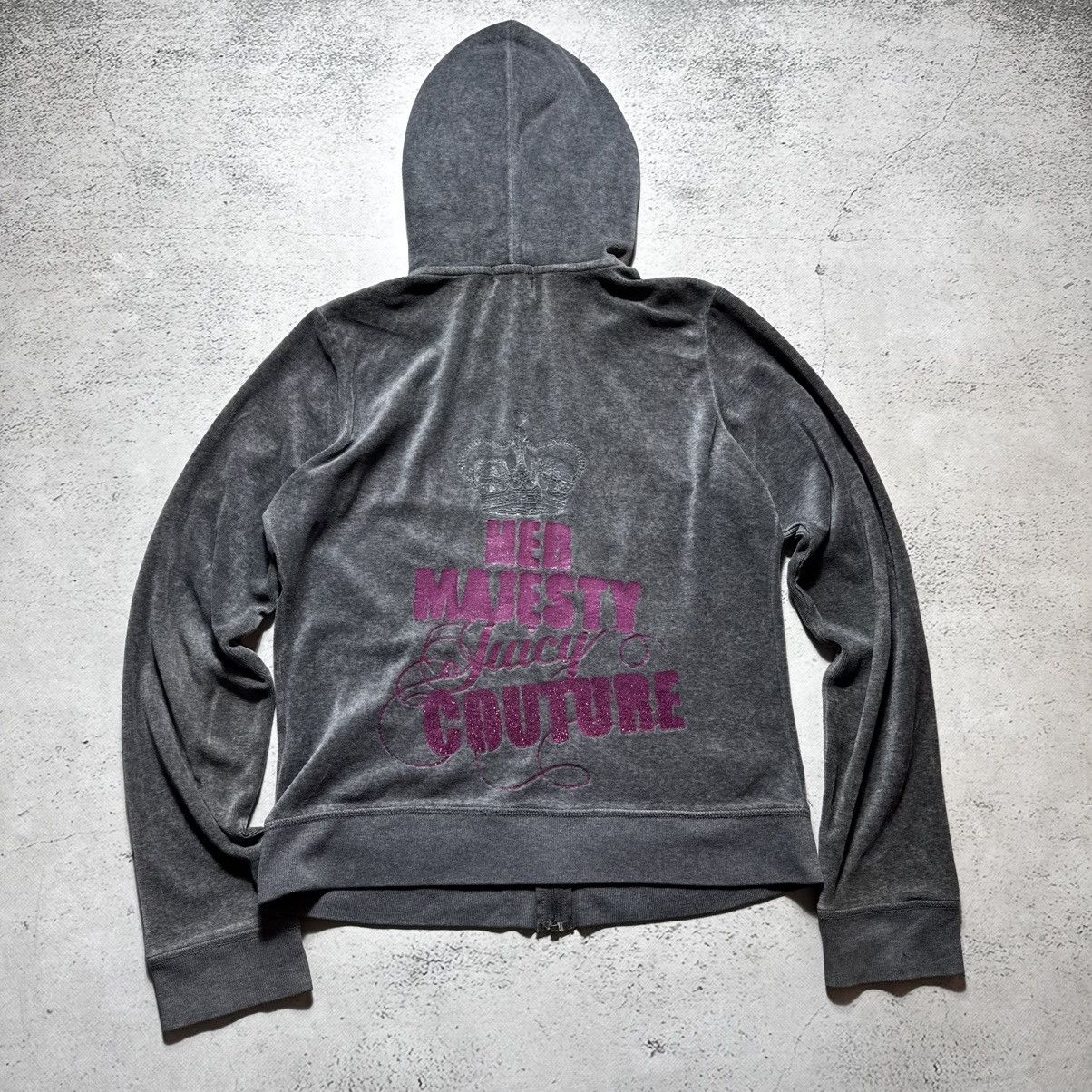 Juicy Couture vintage juicy couture zip hoodie with big logo luxury Size L / US 10 / IT 46 - 1 Thumbnail