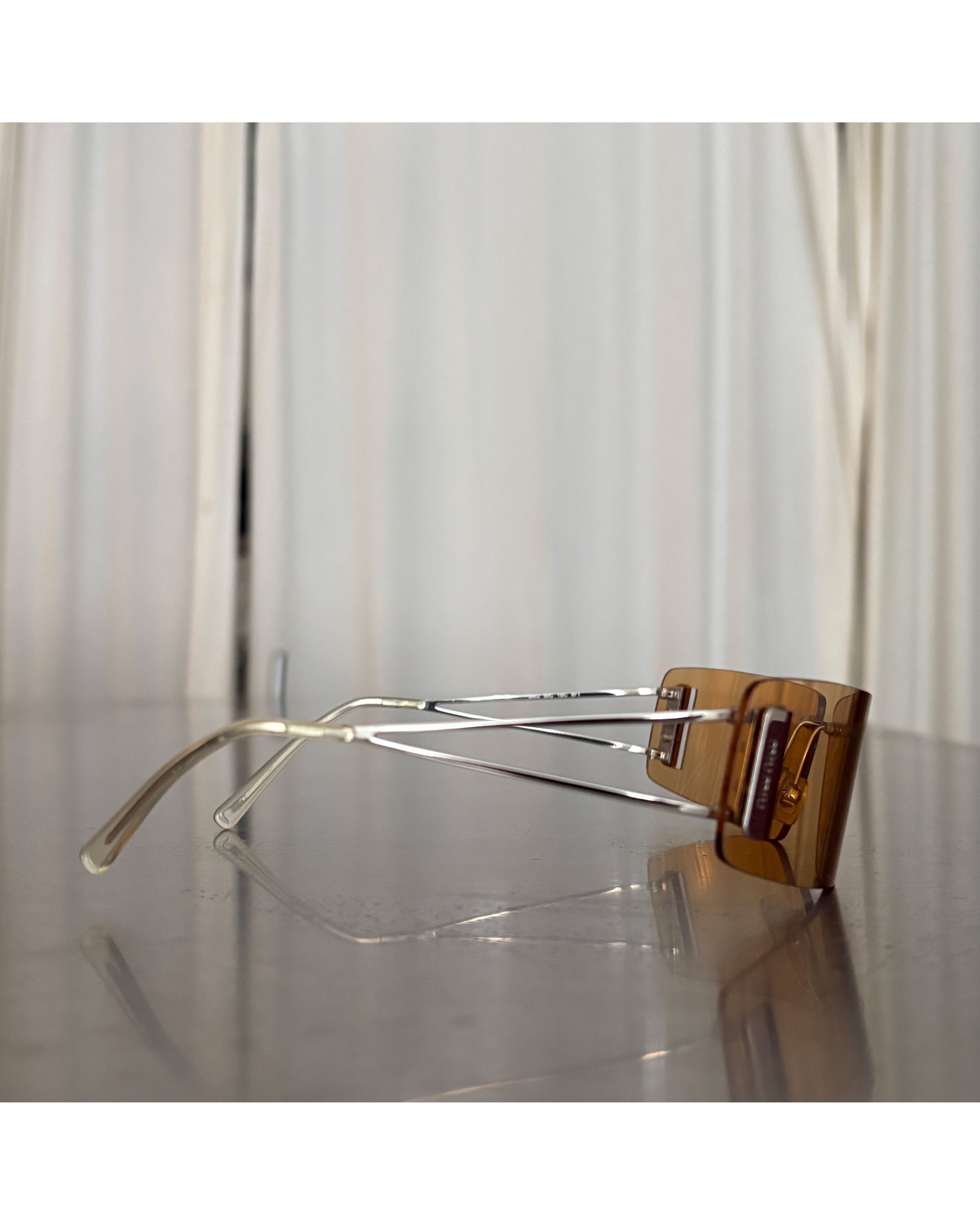 Miu Miu MIU MIU shield wraparound glasses Size ONE SIZE - 6 Thumbnail