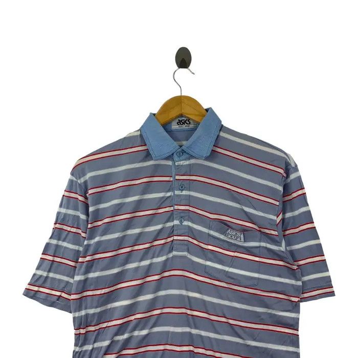 Asics Vintage ASICS JAPAN GOLF Collection Striped Polo Tee Shirt Size US M / EU 48-50 / 2 - 2 Thumbnail