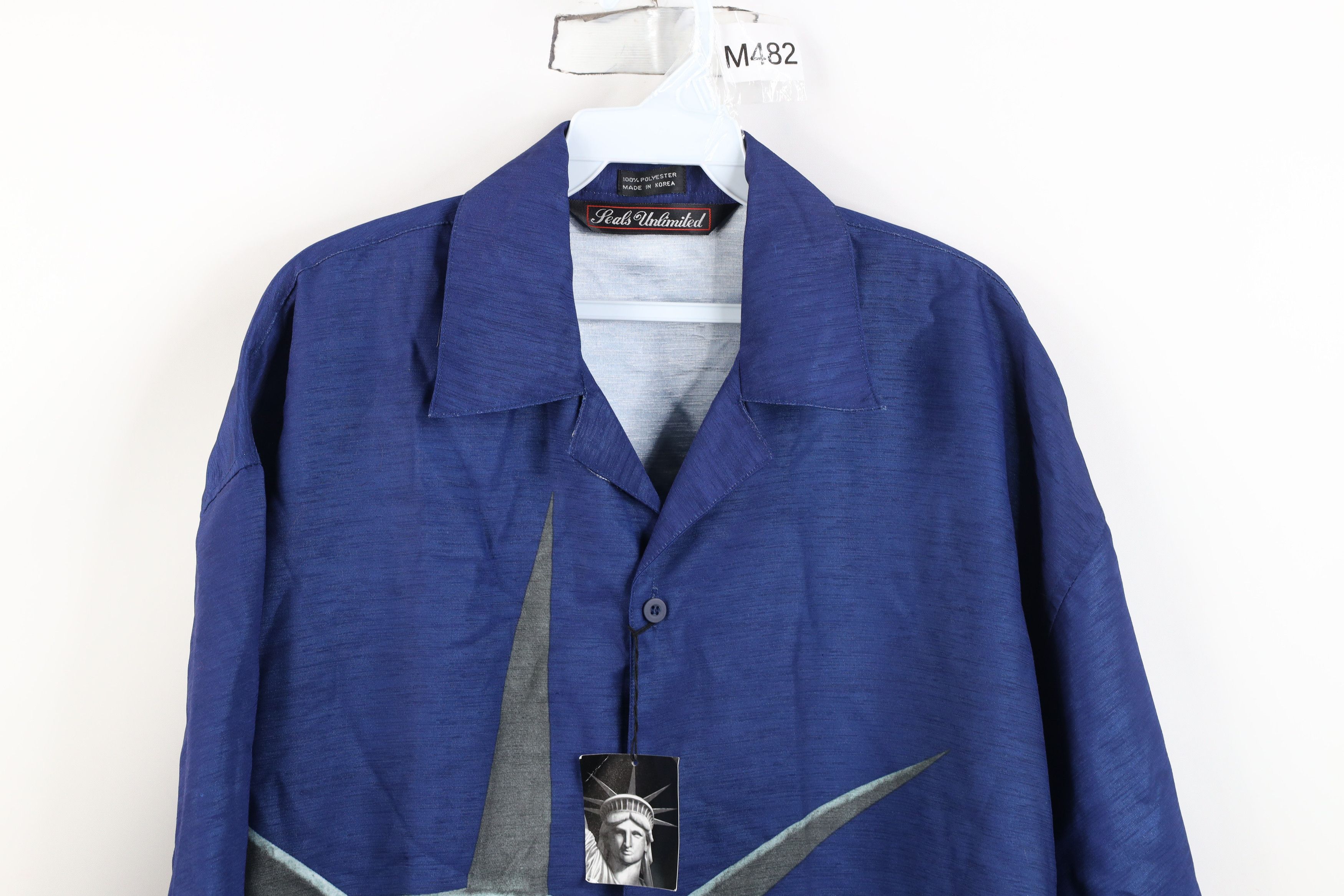 Vintage Deadstock Vintage 90s Y2K Statue of Liberty All Over Shirt Size US M / EU 48-50 / 2 - 2 Thumbnail