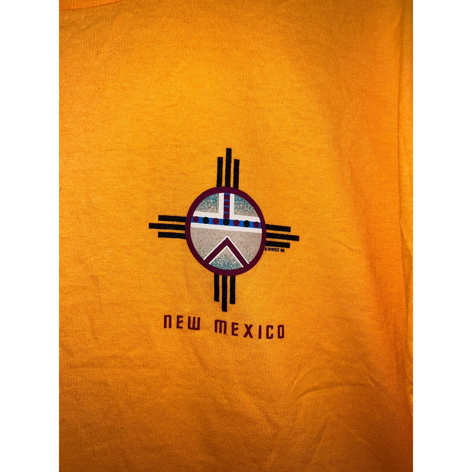 Jerzees Vintage New Mexico Shirt Sun God Orange Graphic Tee 90s L Size US L / EU 52-54 / 3 - 3 Thumbnail