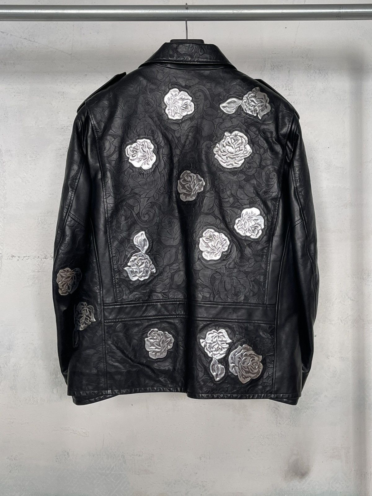 Calvin Klein 205W39NYC Calvin Klein 205w39nyc Metal Appliqué Police Leather Jacket Size US M / EU 48-50 / 2 - 6 Thumbnail