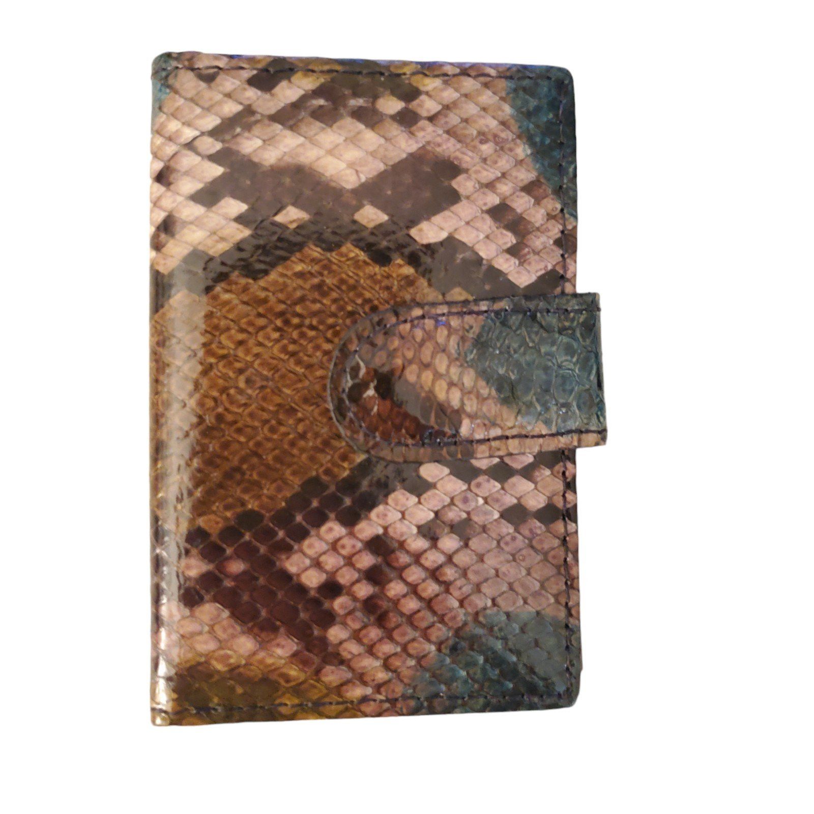 Bosca By Hugo Bosca Vintage Genuine Python Snake Key Wallet
