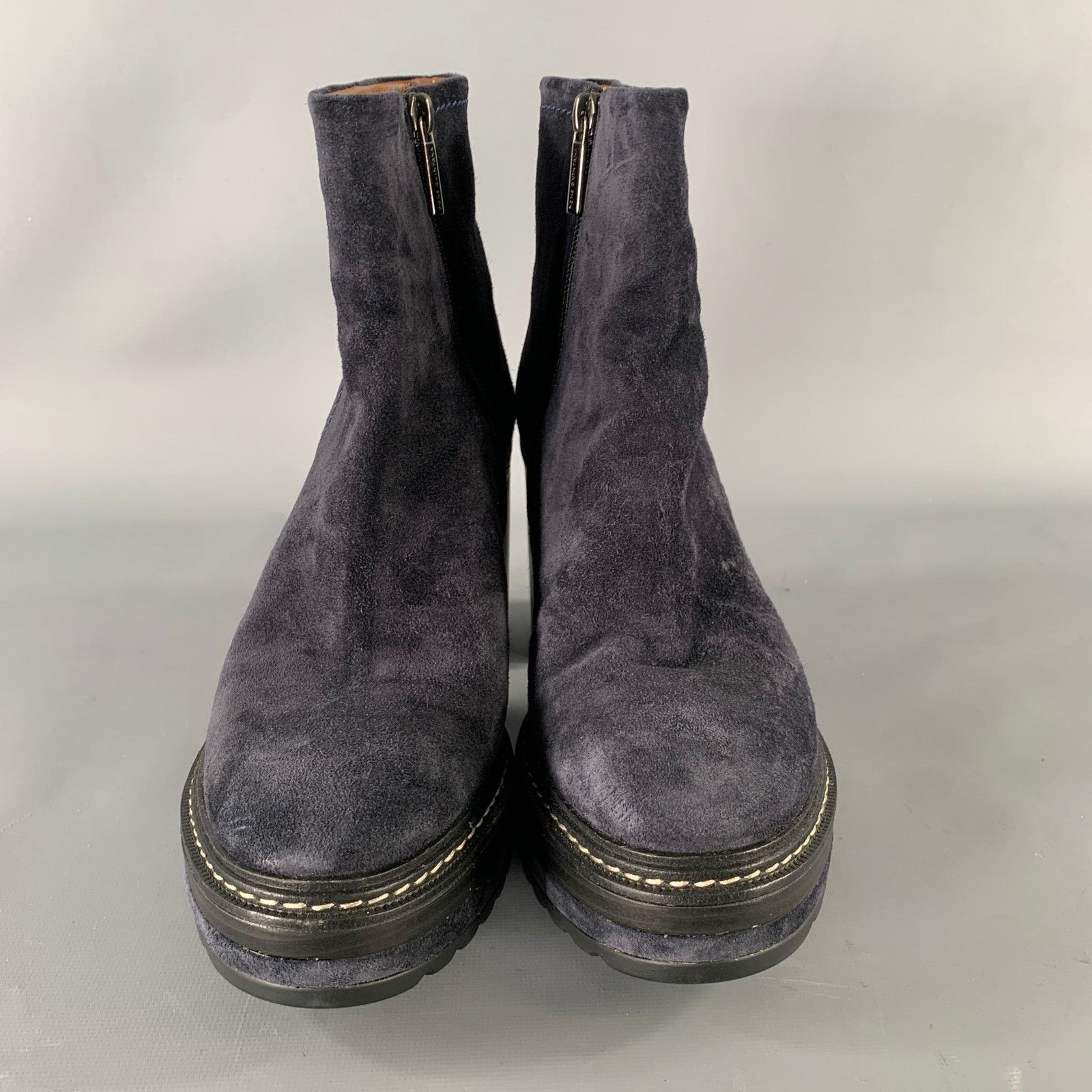 Pons Quintana PONS QUINTANA Size 9 Navy Suede 10078 OLIV-B Boots Size US 9 / IT 39 - 4 Thumbnail