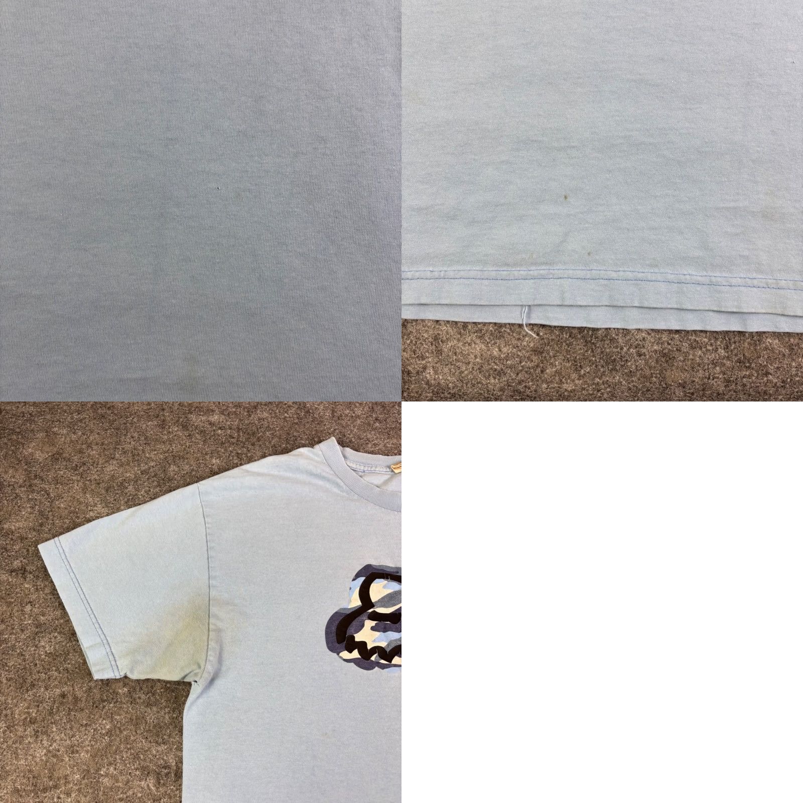 Fox Racing Fox Racing Mens T-Shirt Light Blue Camo Fox Head Logo Graphic Tee Distressed L Size US L / EU 52-54 / 3 - 8 Thumbnail