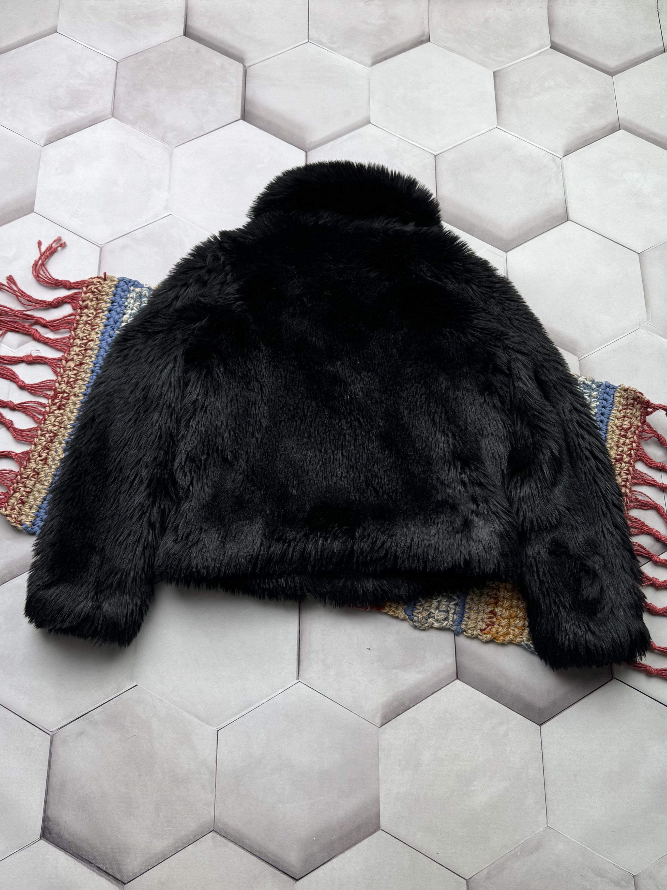 Vintage Vintage Cropped Faux Fur Jacket (E4) Size S / US 4 / IT 40 - 8 Thumbnail