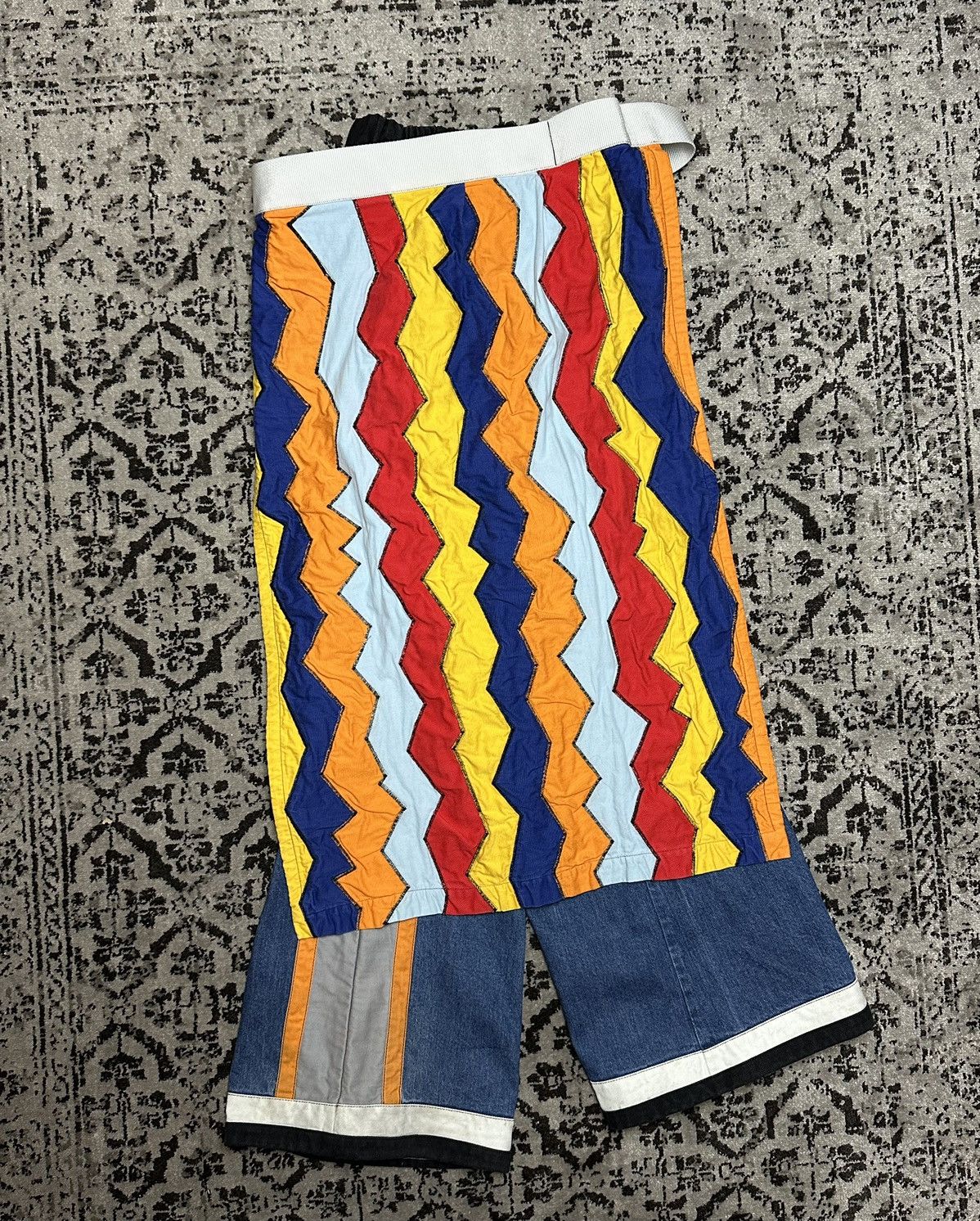 Coachella Vintage Handmade Guano Apes Carnival Denim Costume Suit Size US XL / EU 56 / 4 - 20 Thumbnail
