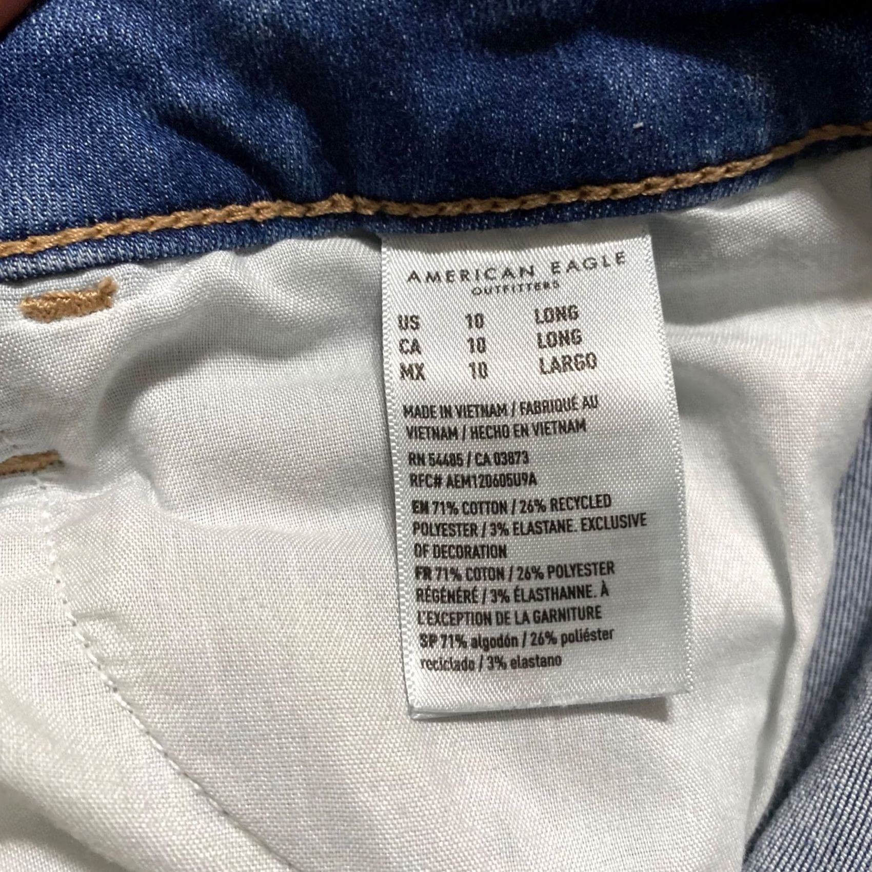 American Eagle Outfitters American Eagle Outfitters Jeans Womens 10 Tall Blue Denim Medium Wash High Rise Jegging Size 32" / US 10 / IT 46 - 5 Thumbnail