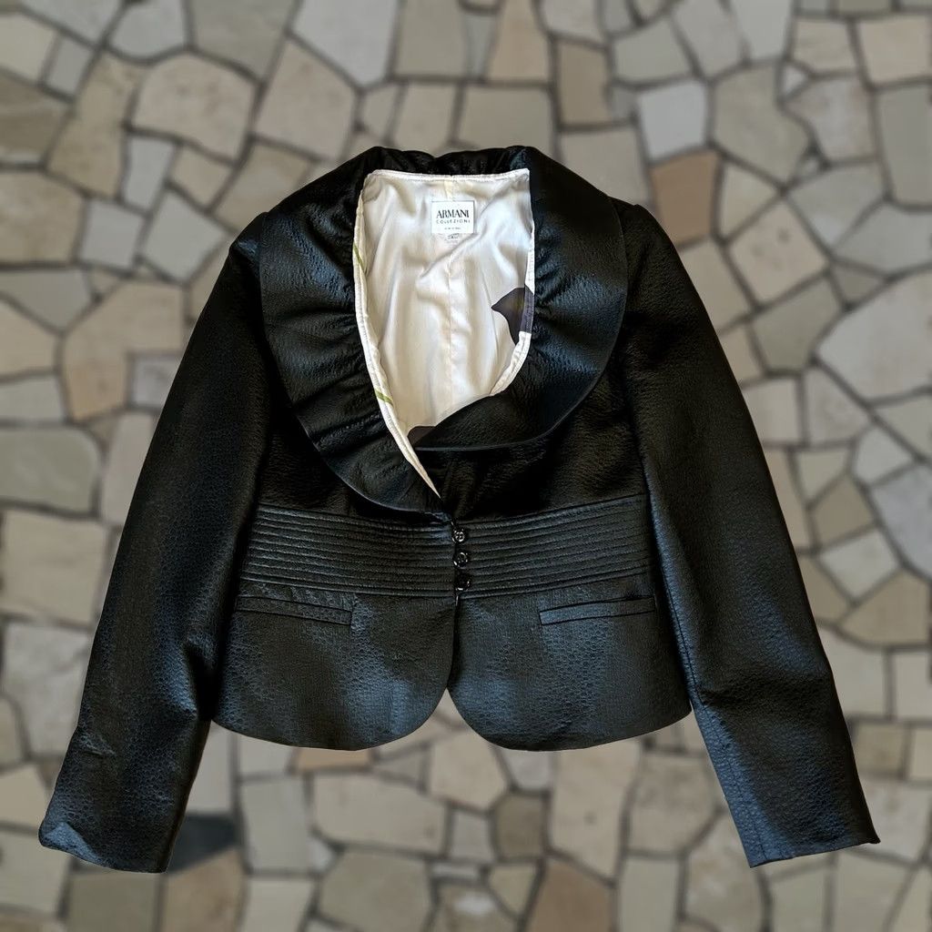 Armani Armani Collezioni Faux Leather Blazer Italy Made Women’s 6 Antinea SRL VArmani Size M / US 6-8 / IT 42-44 - 1 Thumbnail