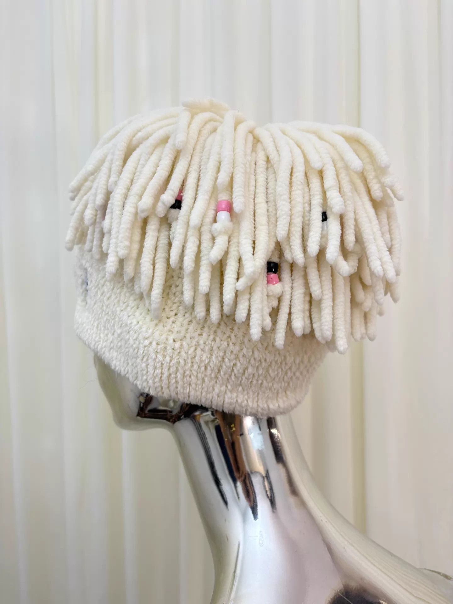 Conte of Florence Conte of Florence Vintage Wig-Style Tassel Knit Hat Size ONE SIZE - 3 Thumbnail