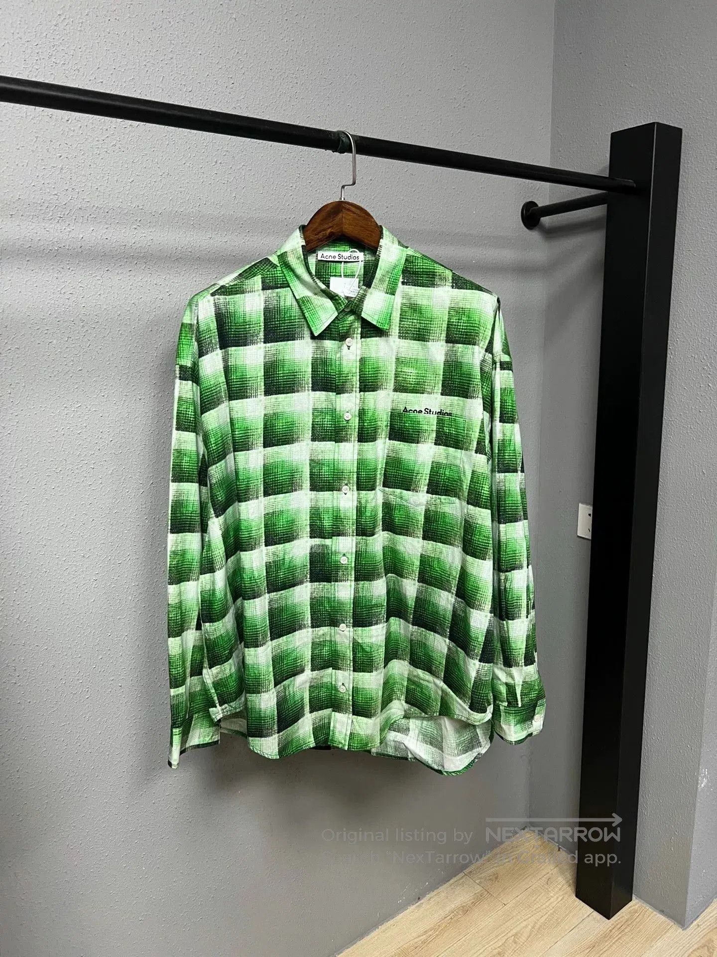 Acne Studios Acne Studios Plaid Slogan Shirt. Size US M / EU 48-50 / 2 - 1 Thumbnail