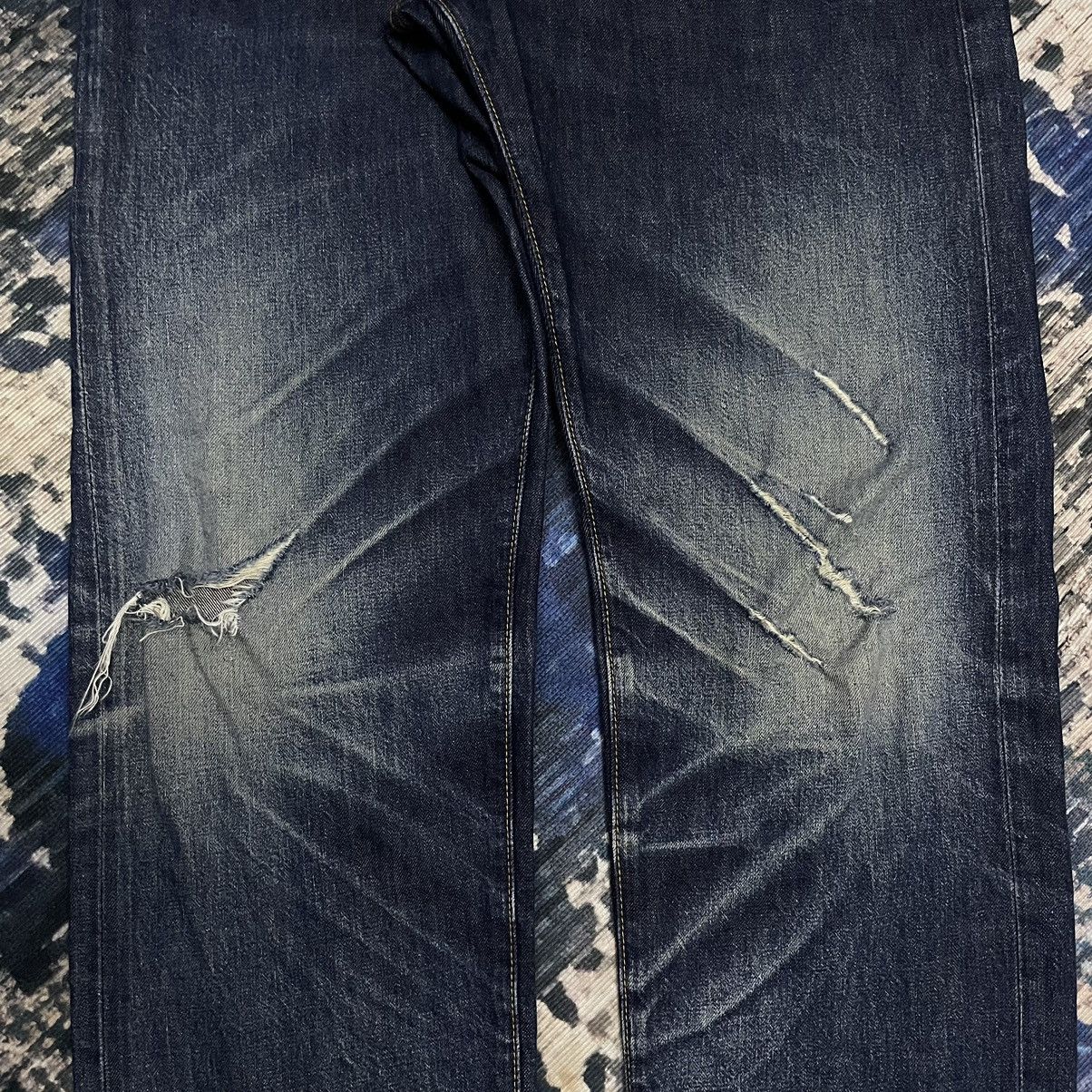 GU × Undercover 🇯🇵 GU Straight Baggy Distressed Undercover Style Indigo Denim Size US 35 - 5 Thumbnail