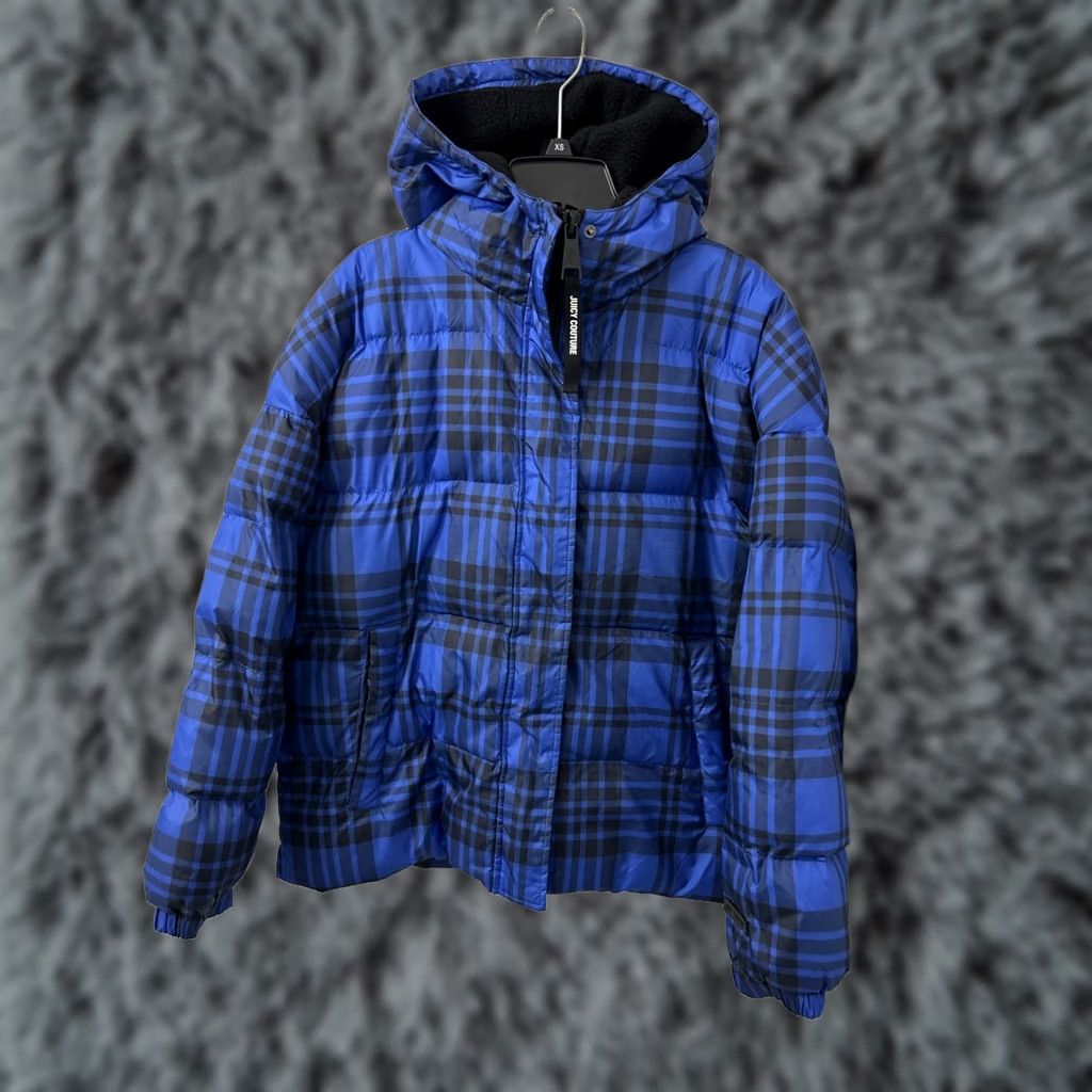 Juicy Couture Juicy Couture Black Label Jacket Puffer Hooded Full Zip Coat Womens M Blue Plaid Winter Casual Mens Womens Girls Boys Size M / US 6-8 / IT 42-44 - 1 Thumbnail