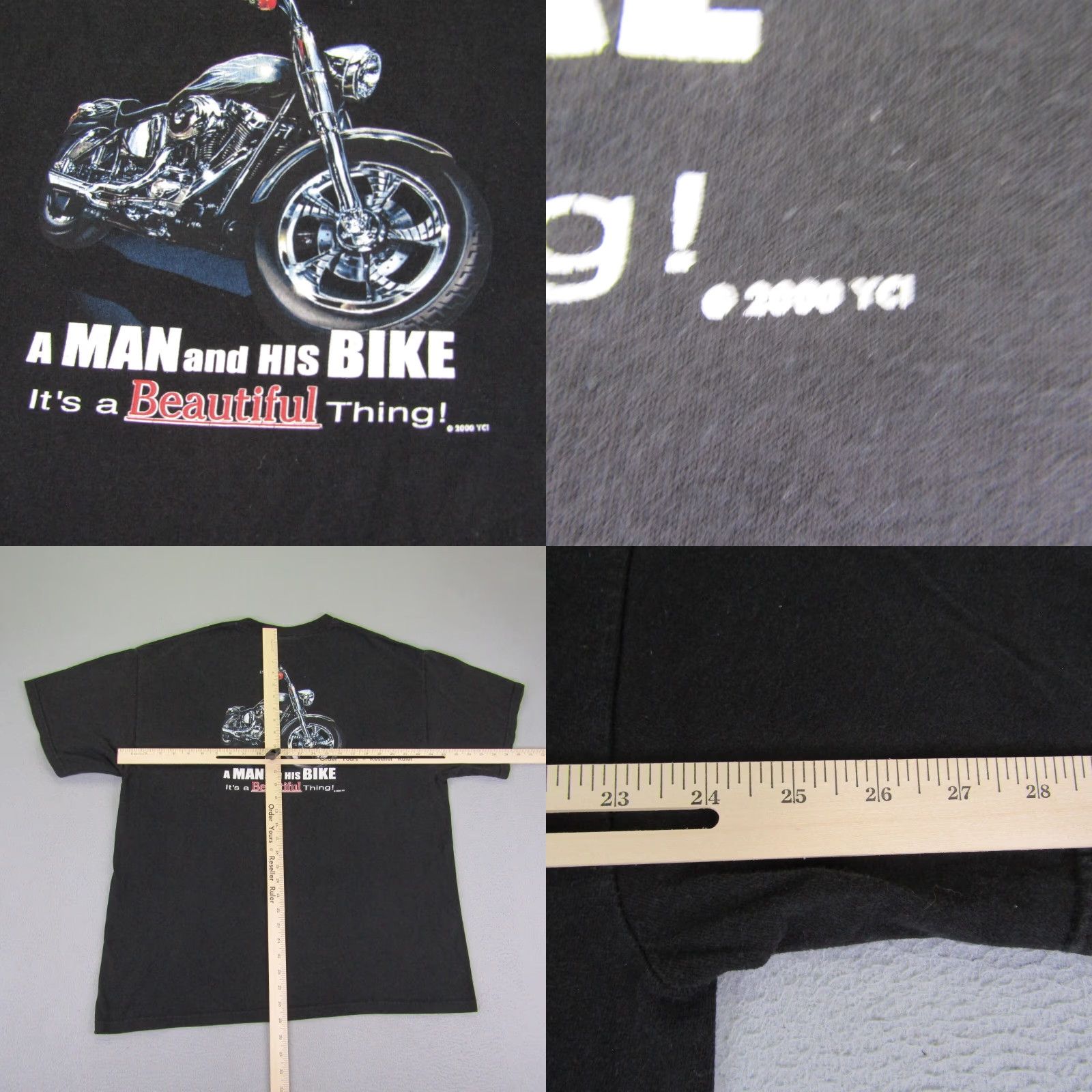 Delta VINTAGE Delta Motorcycle T-Shirt Mens XL Black 2000 Y2K Biker Graphic Print Logo Cotton Short Sleeve Crew Neck Regular Fit Size US XL / EU 56 / 4 - 8 Thumbnail