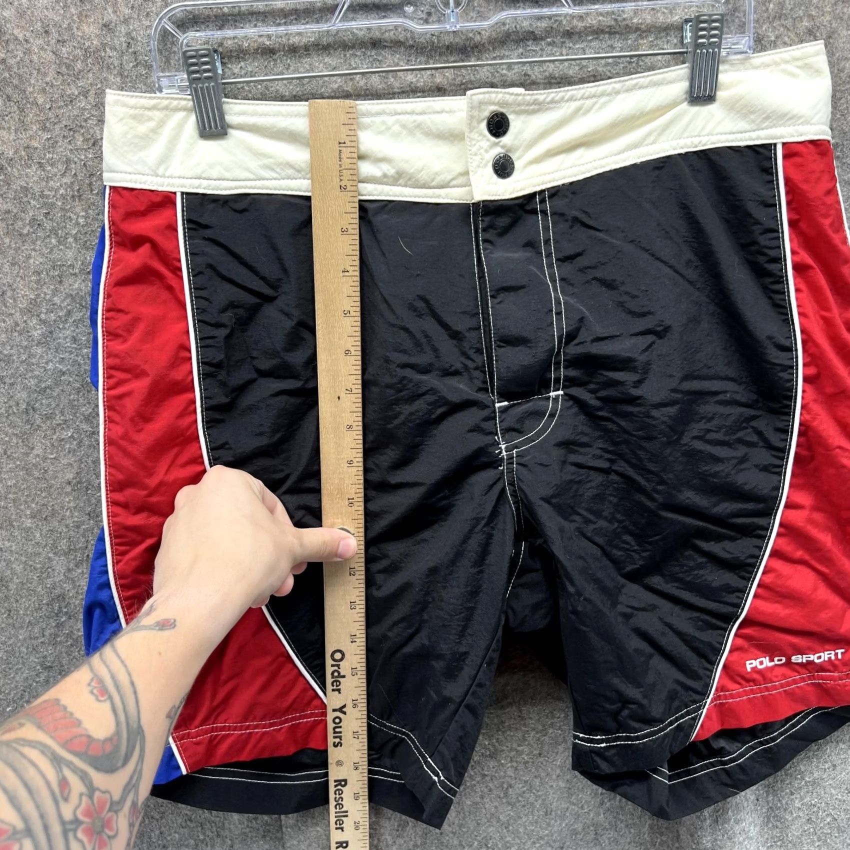 Polo Ralph Lauren VINTAGE Ralph Lauren Sport Bottom Men 32 Black Swim Shorts Lined Trunks 90s Mens Size US 32 / EU 48 - 6 Thumbnail