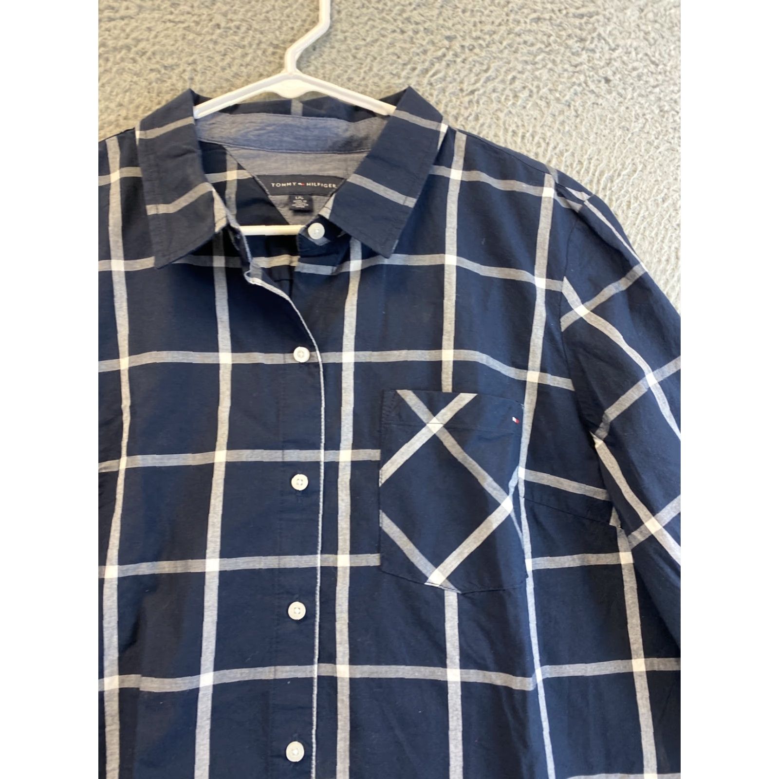 Tommy Hilfiger VINTAGE Tommy Hilfiger Shirt Mens Medium Button-Up Plaid Blue 41-62 Casual Preppy Mens Size US M / EU 48-50 / 2 - 3 Thumbnail