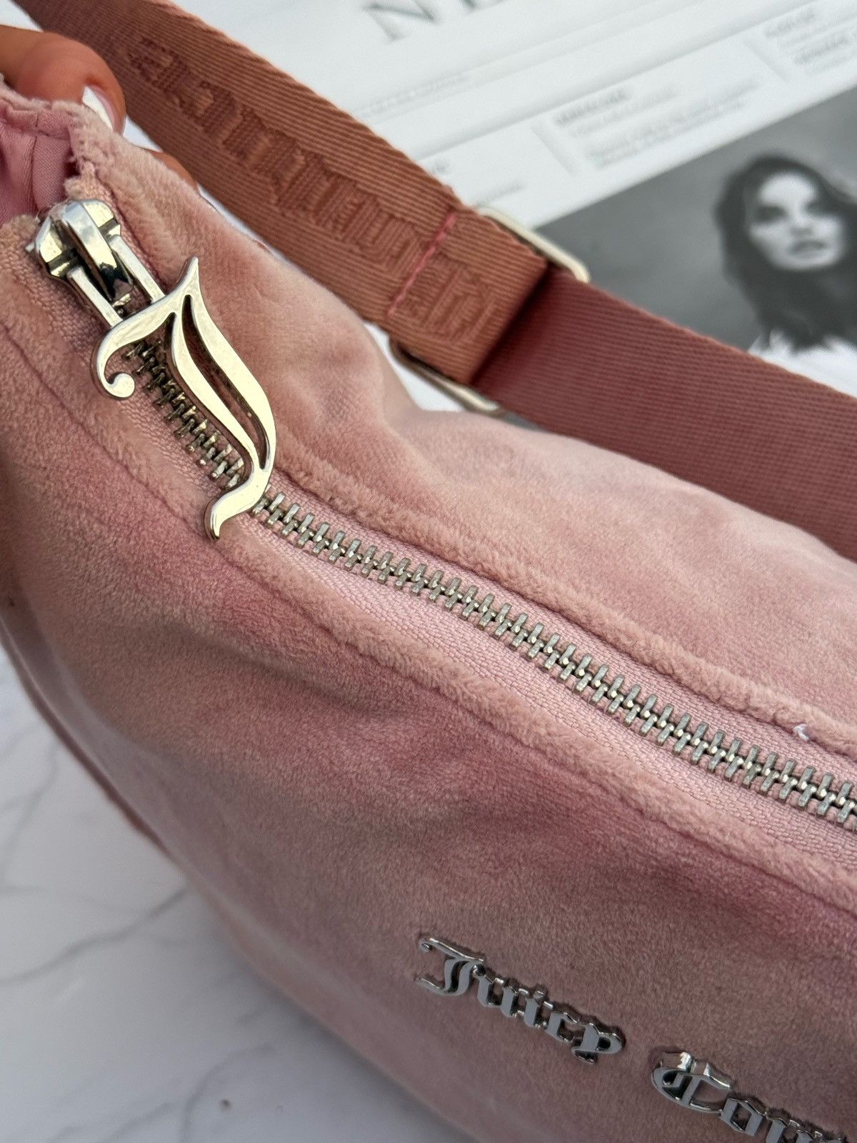 Juicy Couture Pink velur bag Juicy Couture Size ONE SIZE - 18 Thumbnail