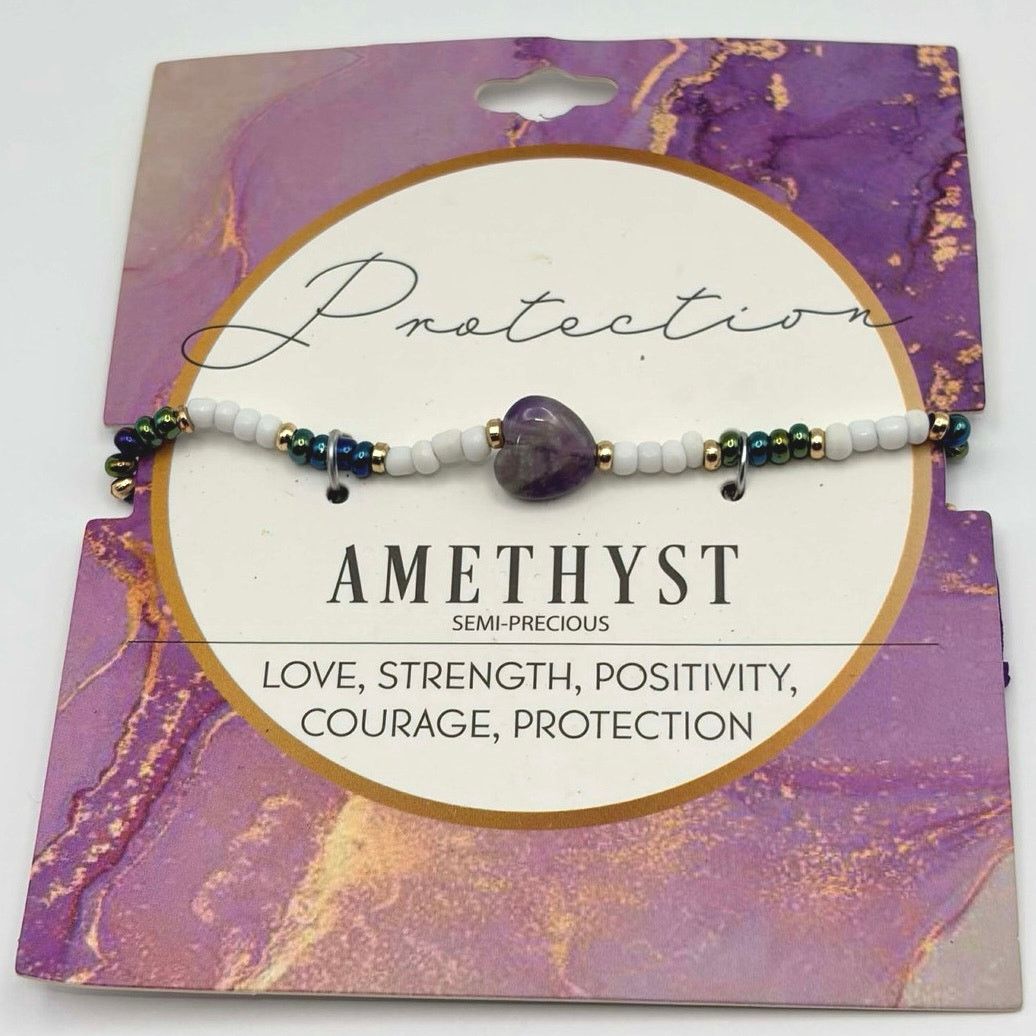 Other Purple Amethyst Heart Bracelet Size ONE SIZE - 1 Thumbnail