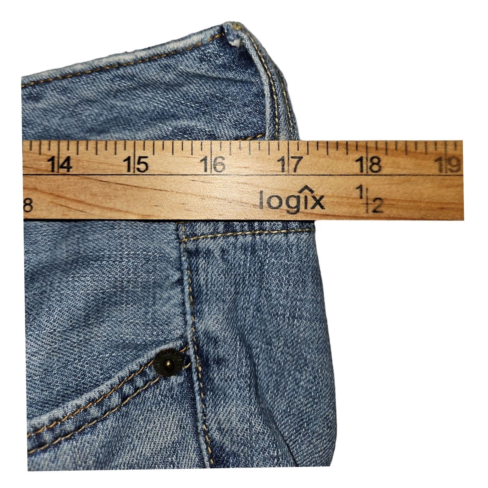 American Eagle Outfitters American Eagle Outfitters Jeans Women's Size 6 Blue Denim Tapered 5-Pocket Regular Rise Mid 28in Inseam Casual Mens? Size 28" / US 6 / IT 42 - 4 Thumbnail