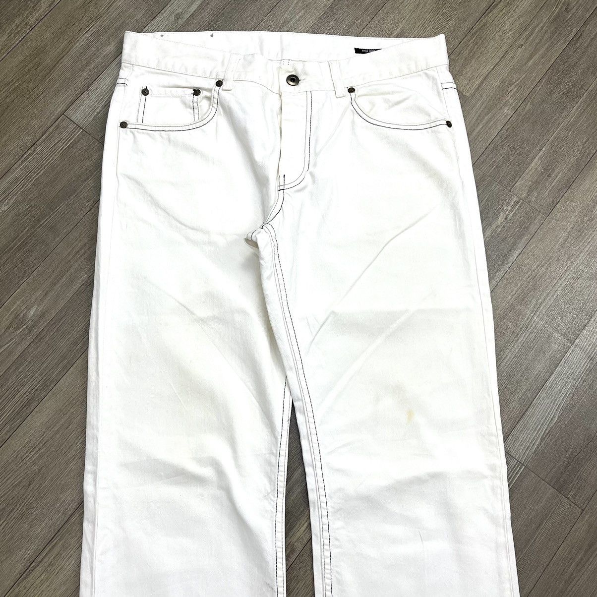 Miu Miu Miu Miu Denim White Pants Size US 30 / EU 46 - 2 Thumbnail