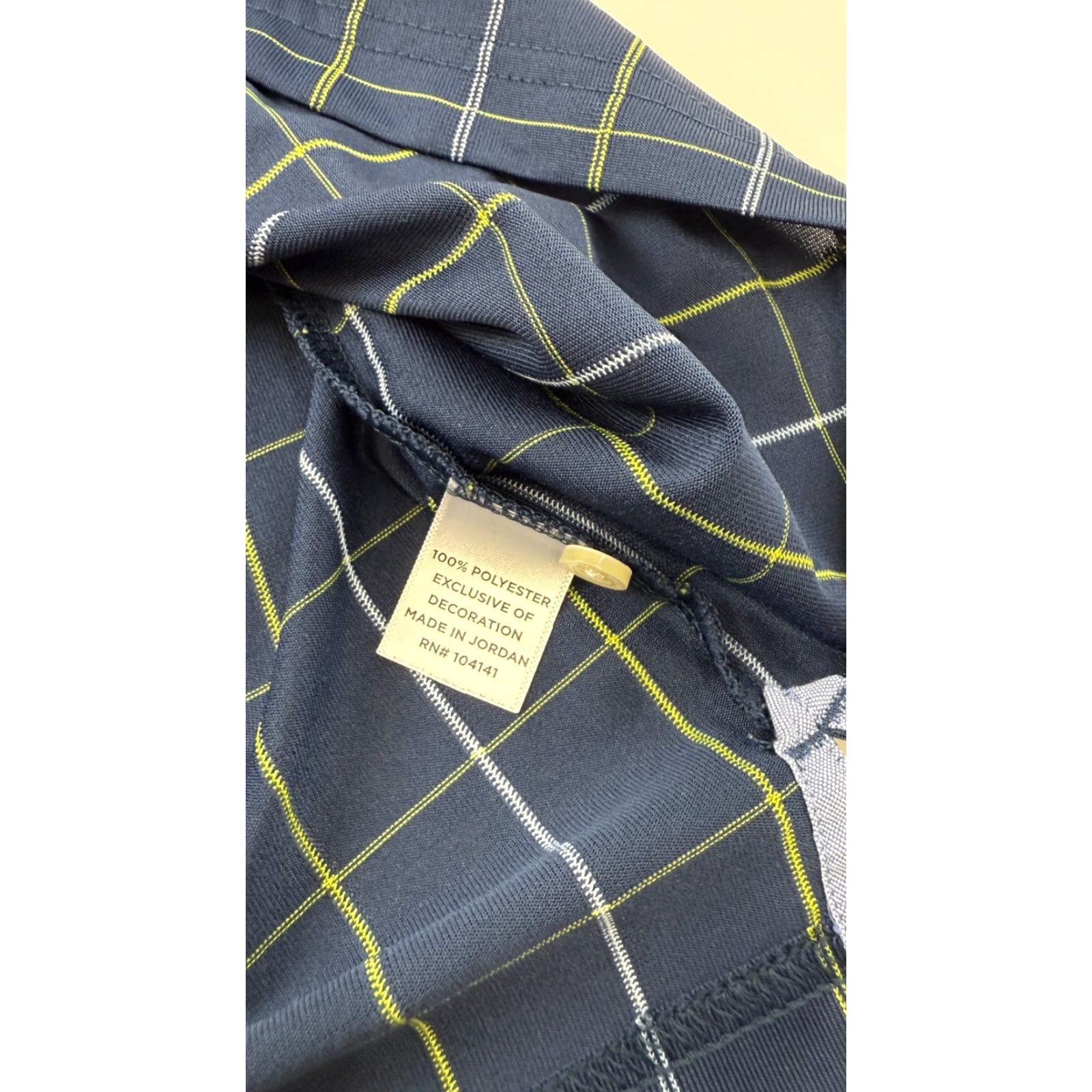 Vintage Walter Hagen Shirt Mens Large Blue Golf Polo Check Grid Short Sleeve Collared Size US L / EU 52-54 / 3 - 5 Thumbnail