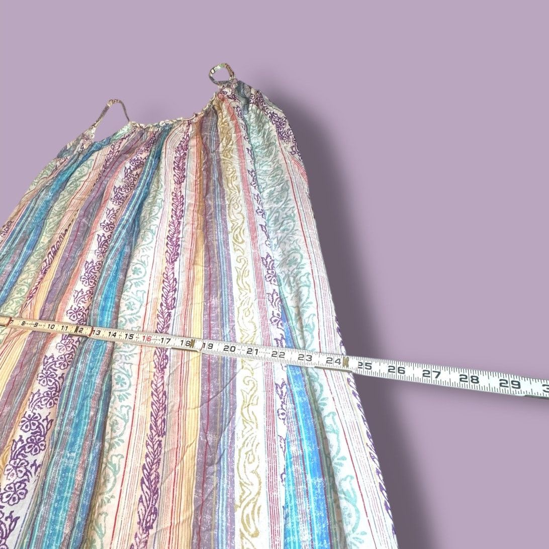 Anthropologie by Anthropologie Midi Spring Striped Pastel Dress S Size S / US 4 / IT 40 - 6 Thumbnail