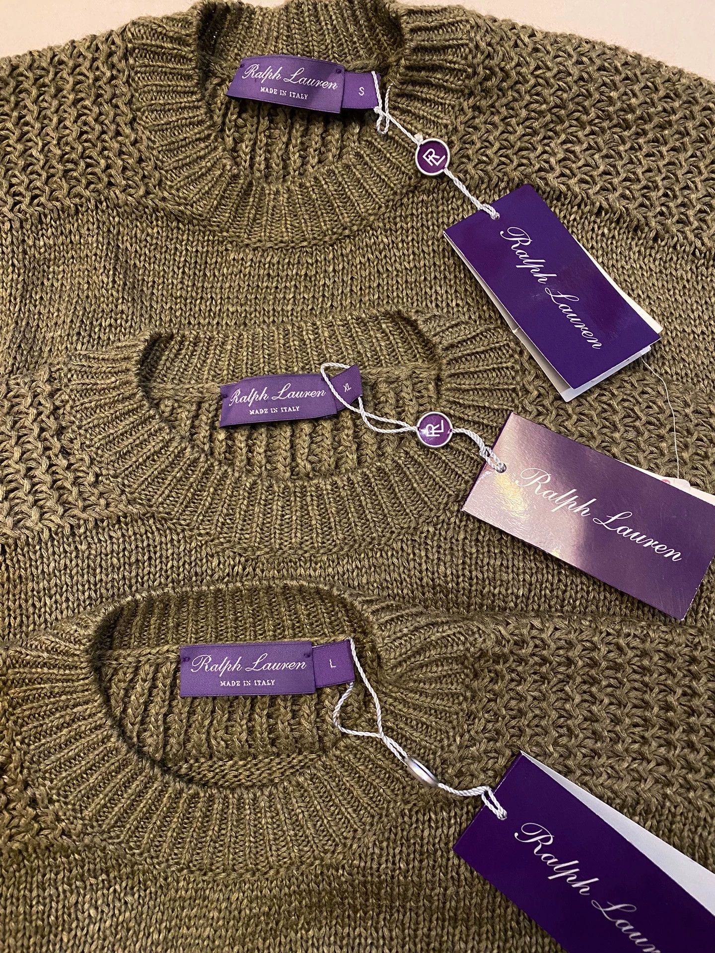 Polo Ralph Lauren RRL Purple Label Italian Linen Silk Sweater NWT QR Size US L / EU 52-54 / 3 - 4 Thumbnail