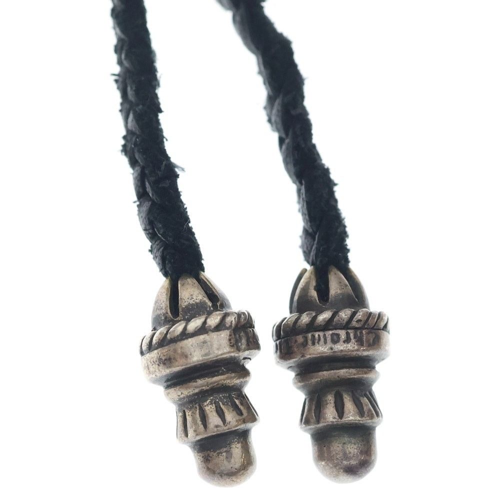 Chrome Hearts Chrome Hearts Cross Crimp Leather Necklace Size ONE SIZE - 4 Thumbnail